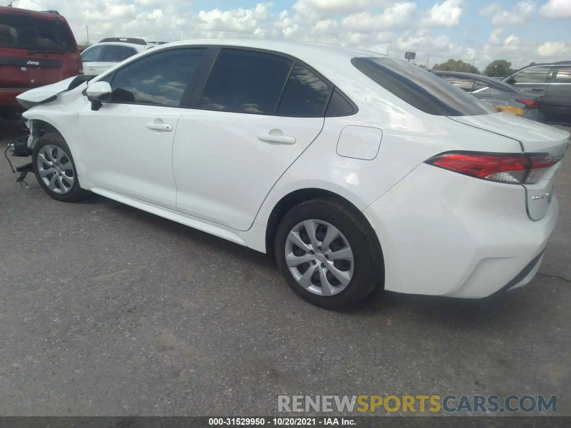 3 Photograph of a damaged car JTDEPRAE2LJ043611 TOYOTA COROLLA 2020