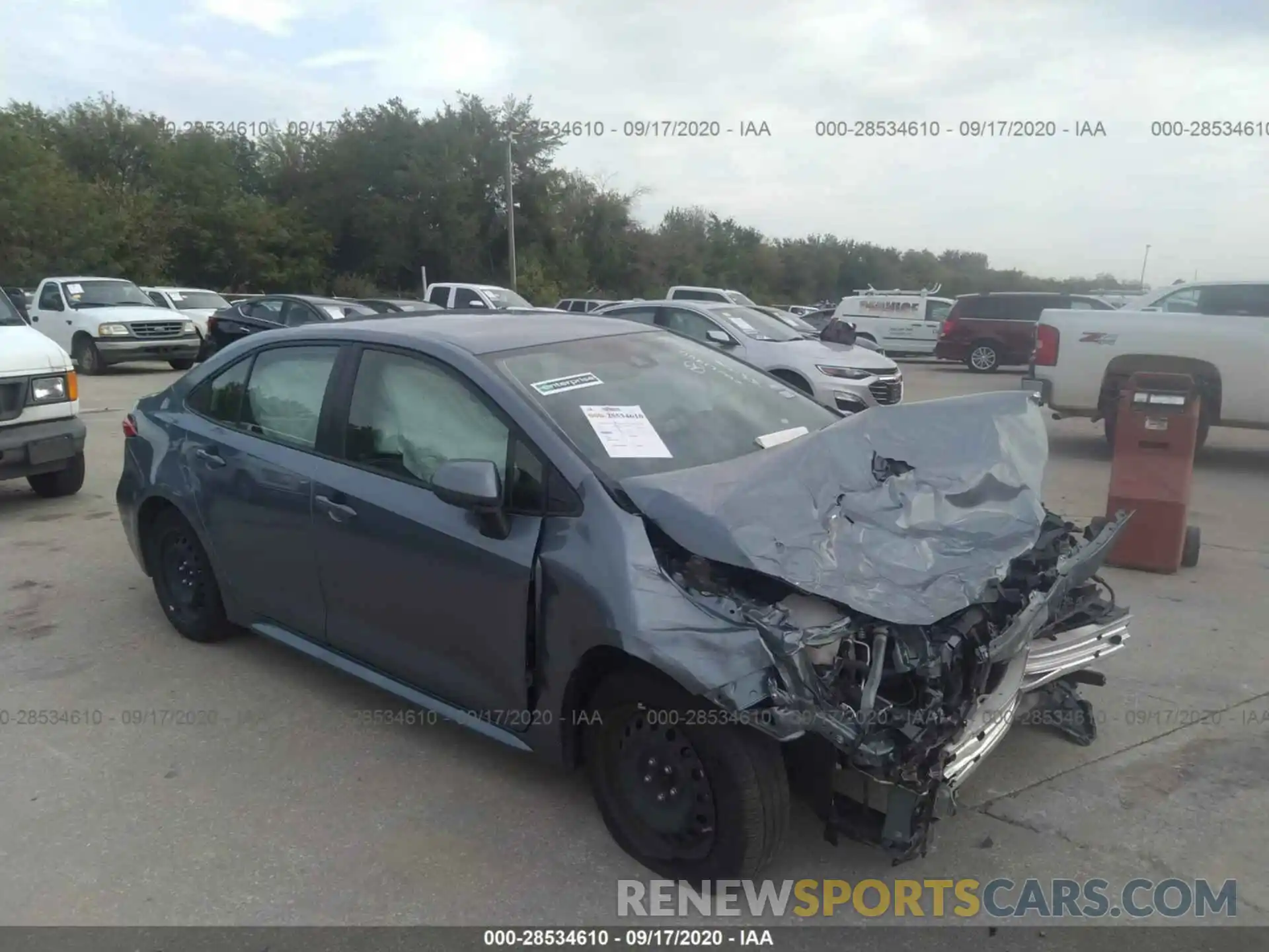 1 Photograph of a damaged car JTDEPRAE2LJ044323 TOYOTA COROLLA 2020