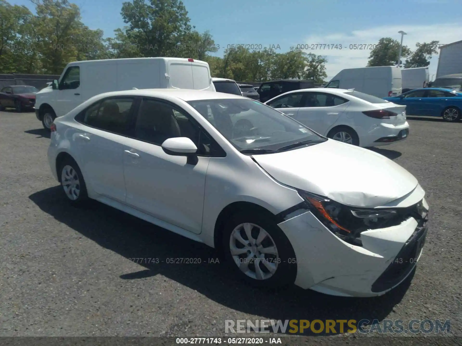 1 Photograph of a damaged car JTDEPRAE2LJ044368 TOYOTA COROLLA 2020