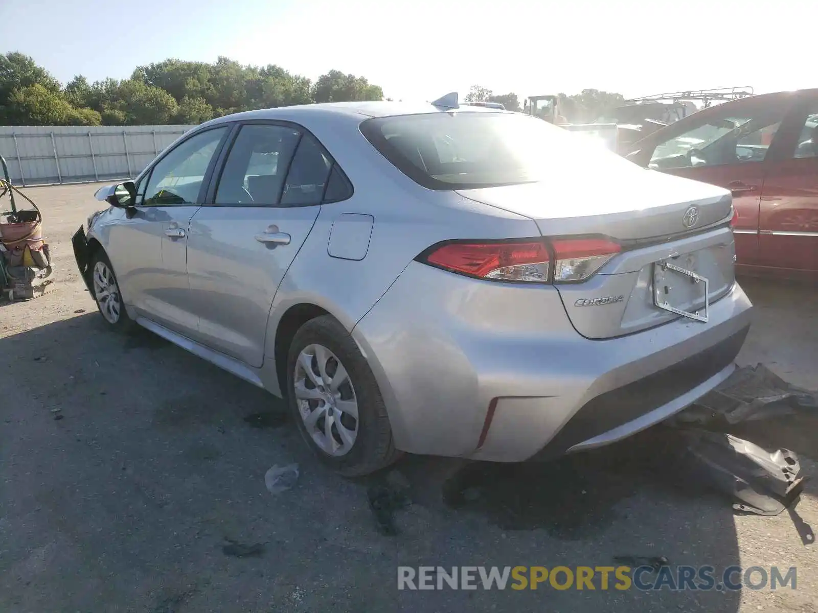 3 Photograph of a damaged car JTDEPRAE2LJ045536 TOYOTA COROLLA 2020