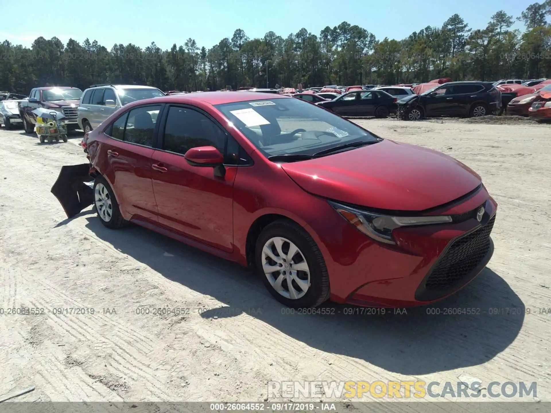 1 Photograph of a damaged car JTDEPRAE2LJ045651 TOYOTA COROLLA 2020