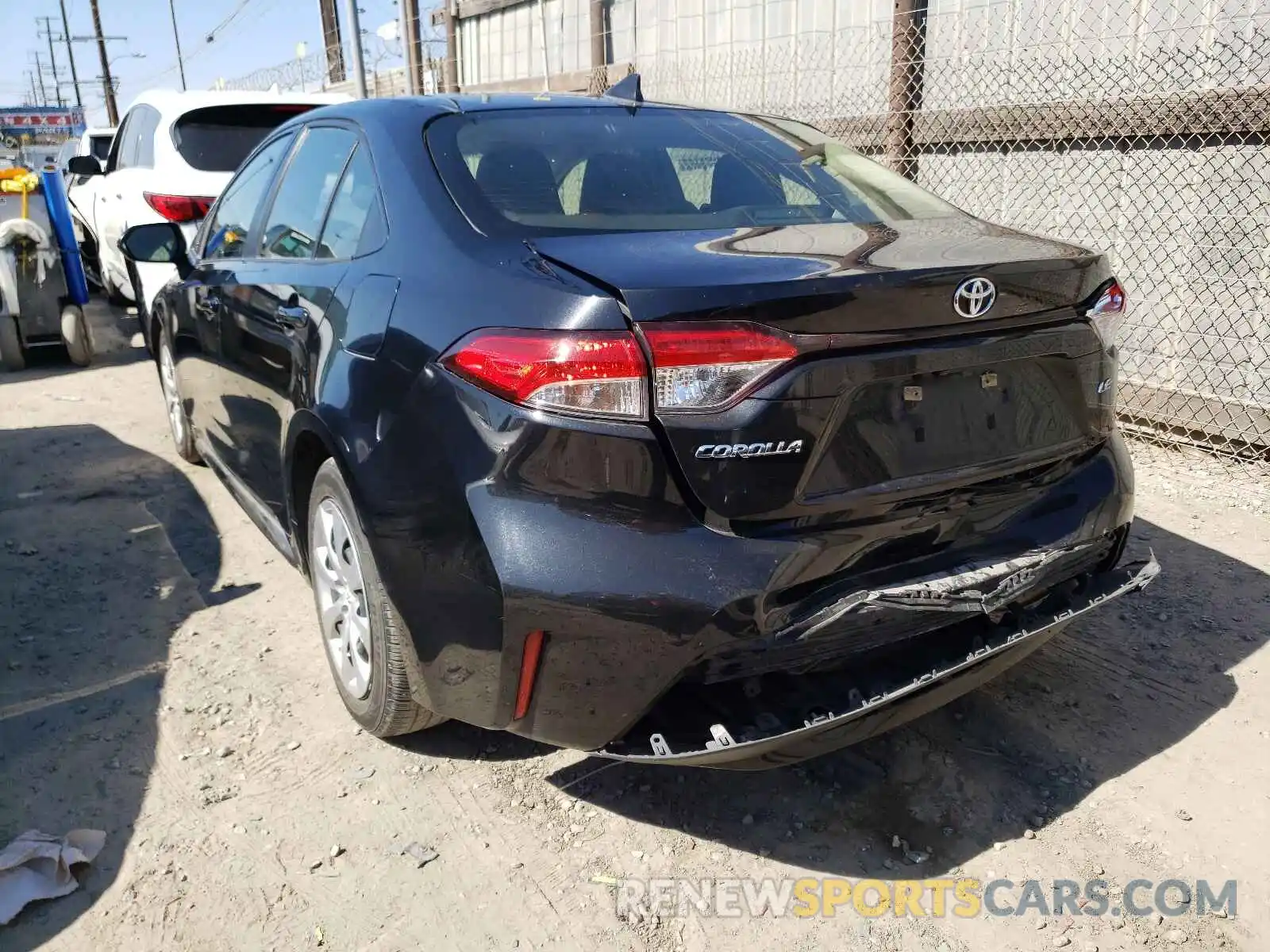 3 Photograph of a damaged car JTDEPRAE2LJ045682 TOYOTA COROLLA 2020