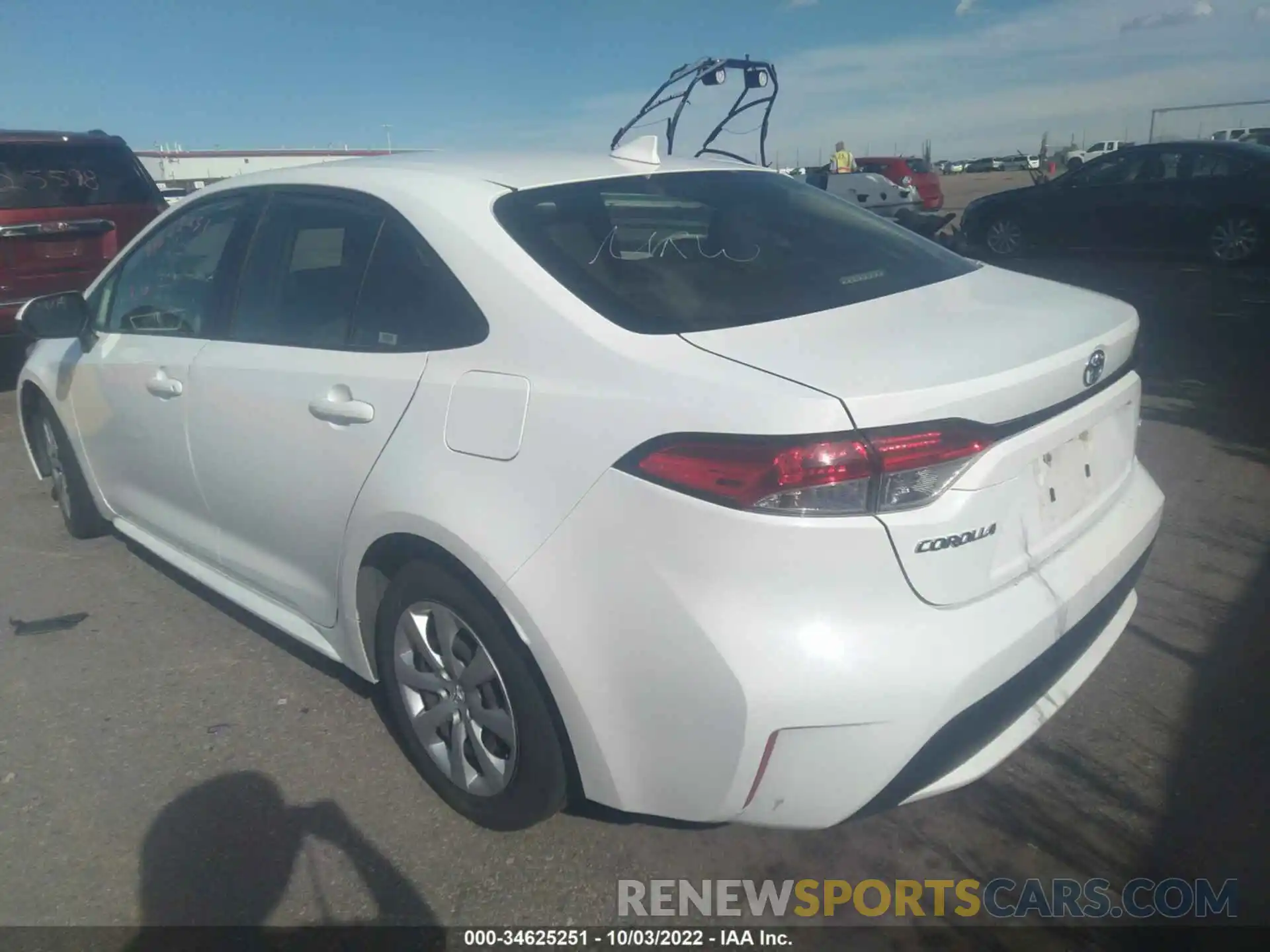 3 Photograph of a damaged car JTDEPRAE2LJ045696 TOYOTA COROLLA 2020