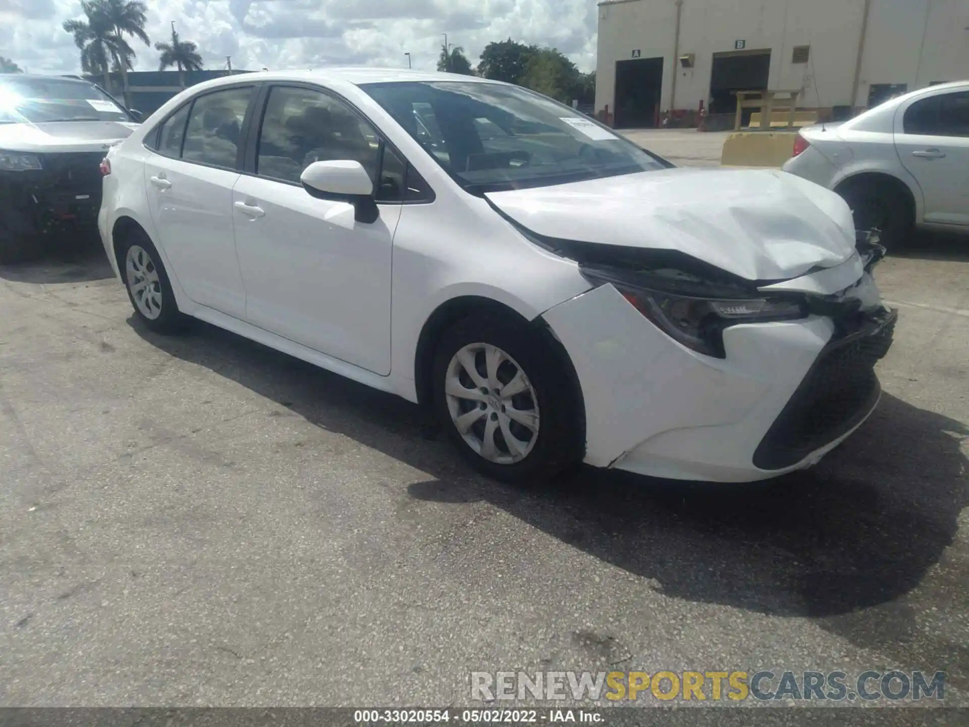 1 Photograph of a damaged car JTDEPRAE2LJ045780 TOYOTA COROLLA 2020