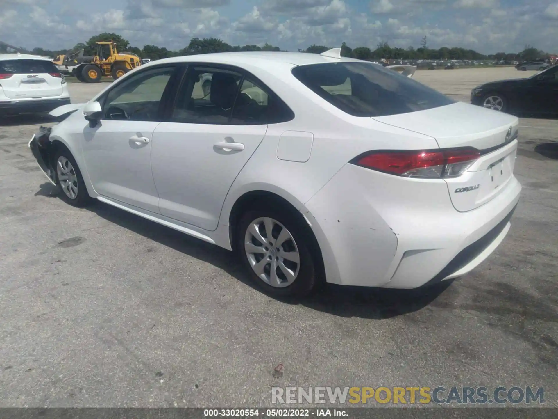 3 Photograph of a damaged car JTDEPRAE2LJ045780 TOYOTA COROLLA 2020