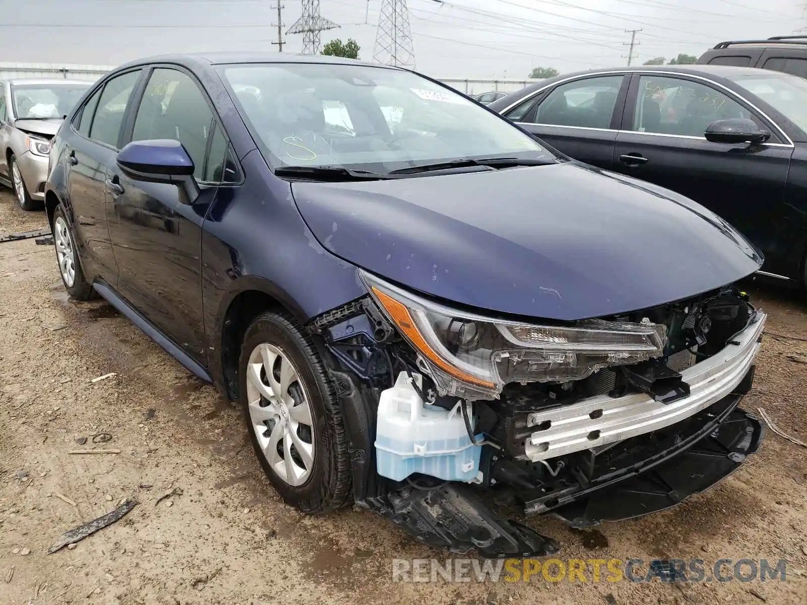 1 Photograph of a damaged car JTDEPRAE2LJ046153 TOYOTA COROLLA 2020