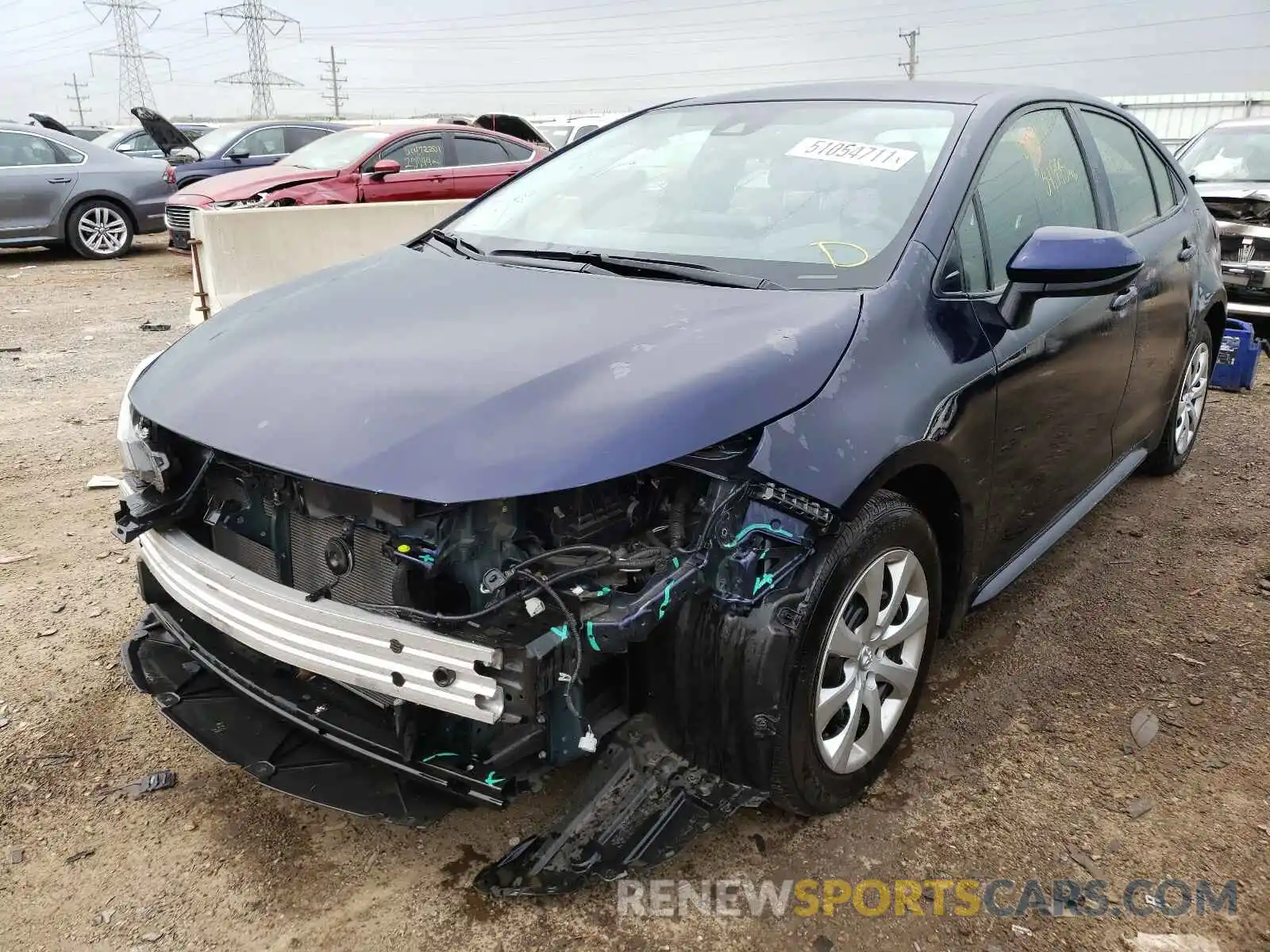 2 Photograph of a damaged car JTDEPRAE2LJ046153 TOYOTA COROLLA 2020