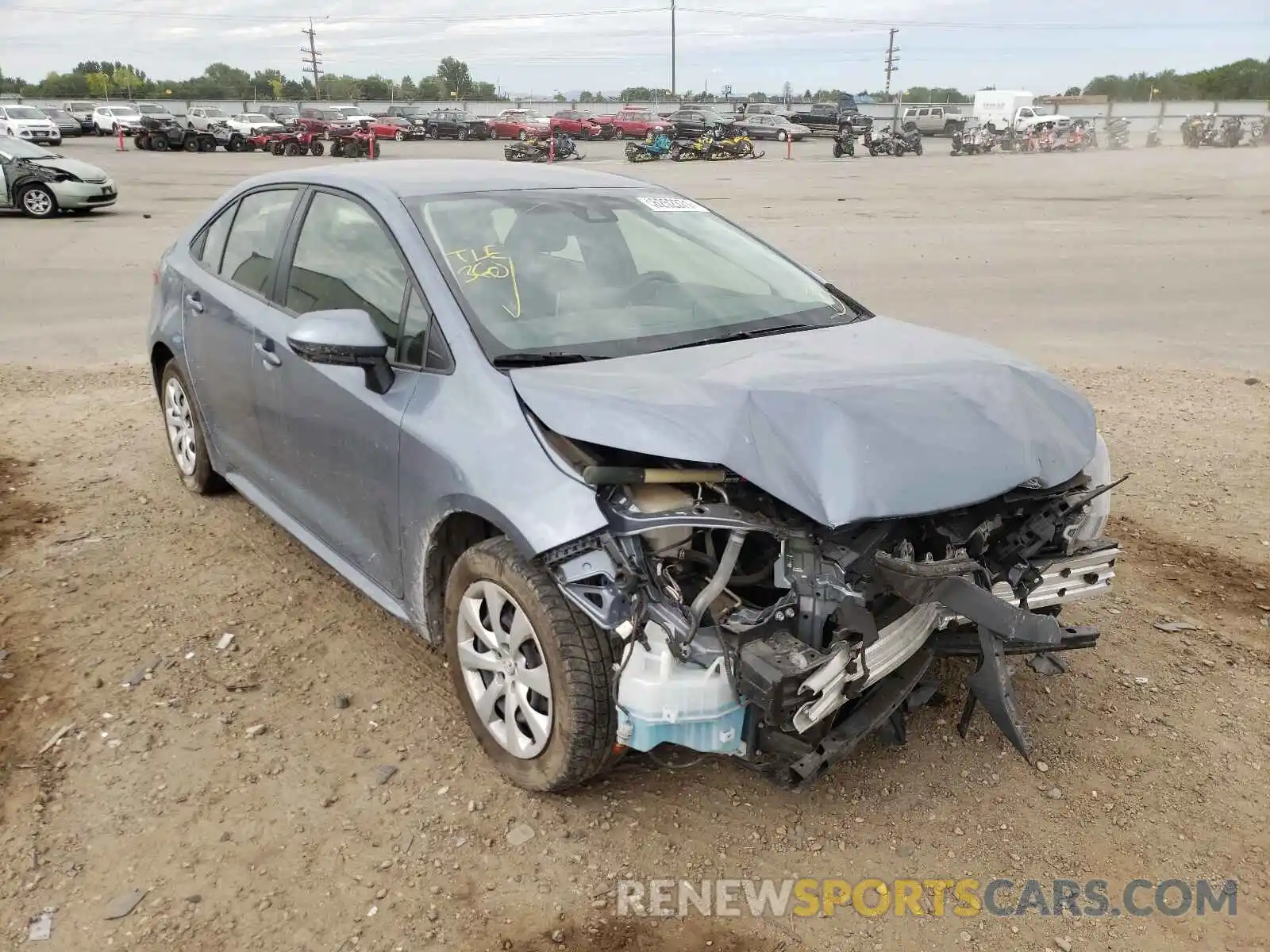 1 Photograph of a damaged car JTDEPRAE2LJ047027 TOYOTA COROLLA 2020