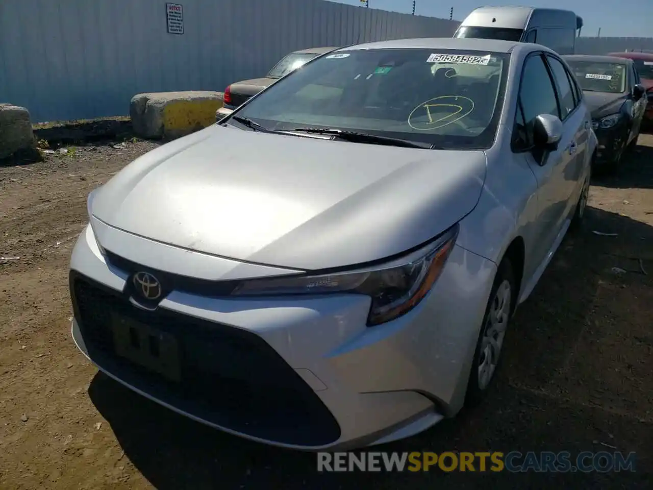 2 Photograph of a damaged car JTDEPRAE2LJ047125 TOYOTA COROLLA 2020