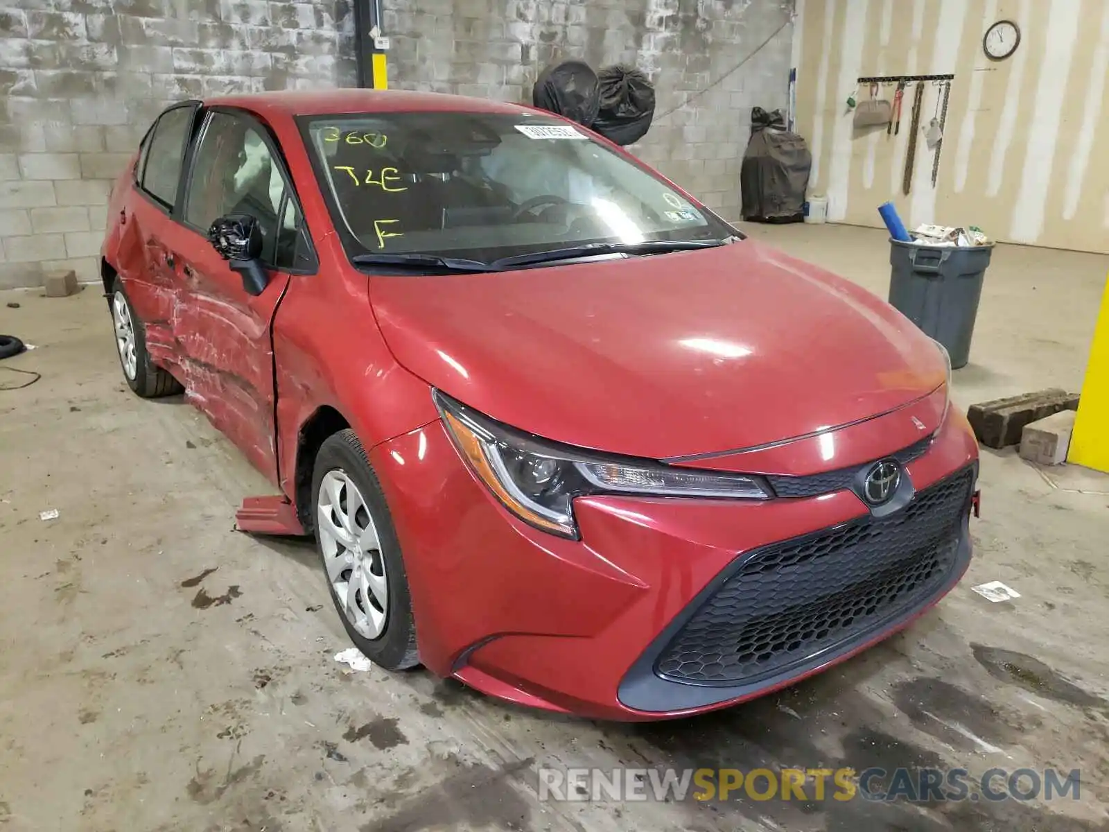 1 Photograph of a damaged car JTDEPRAE2LJ047223 TOYOTA COROLLA 2020