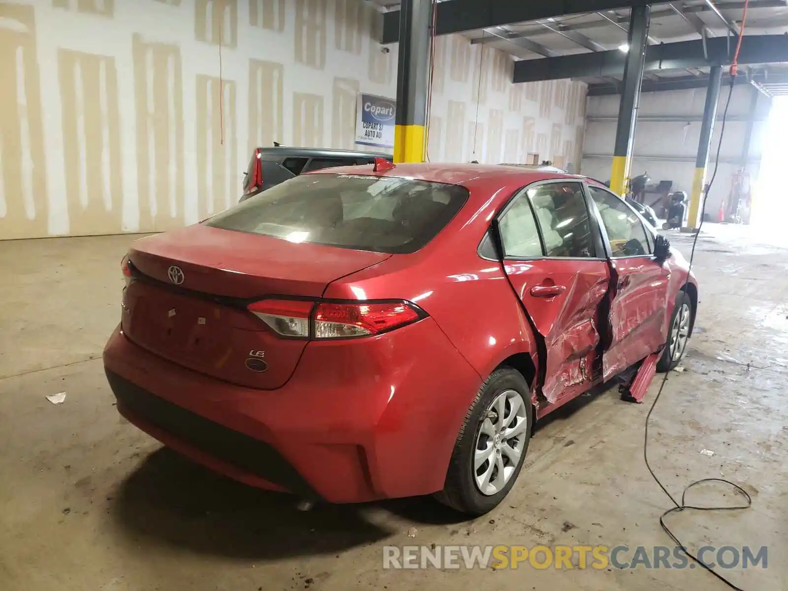 4 Photograph of a damaged car JTDEPRAE2LJ047223 TOYOTA COROLLA 2020