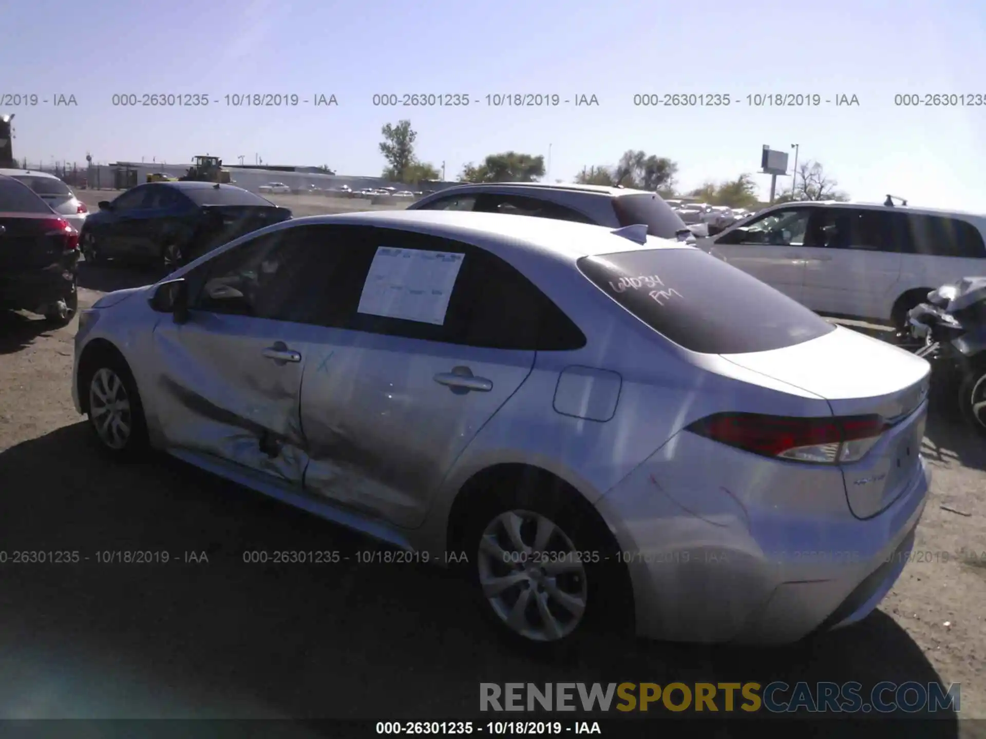 3 Photograph of a damaged car JTDEPRAE2LJ047934 TOYOTA COROLLA 2020