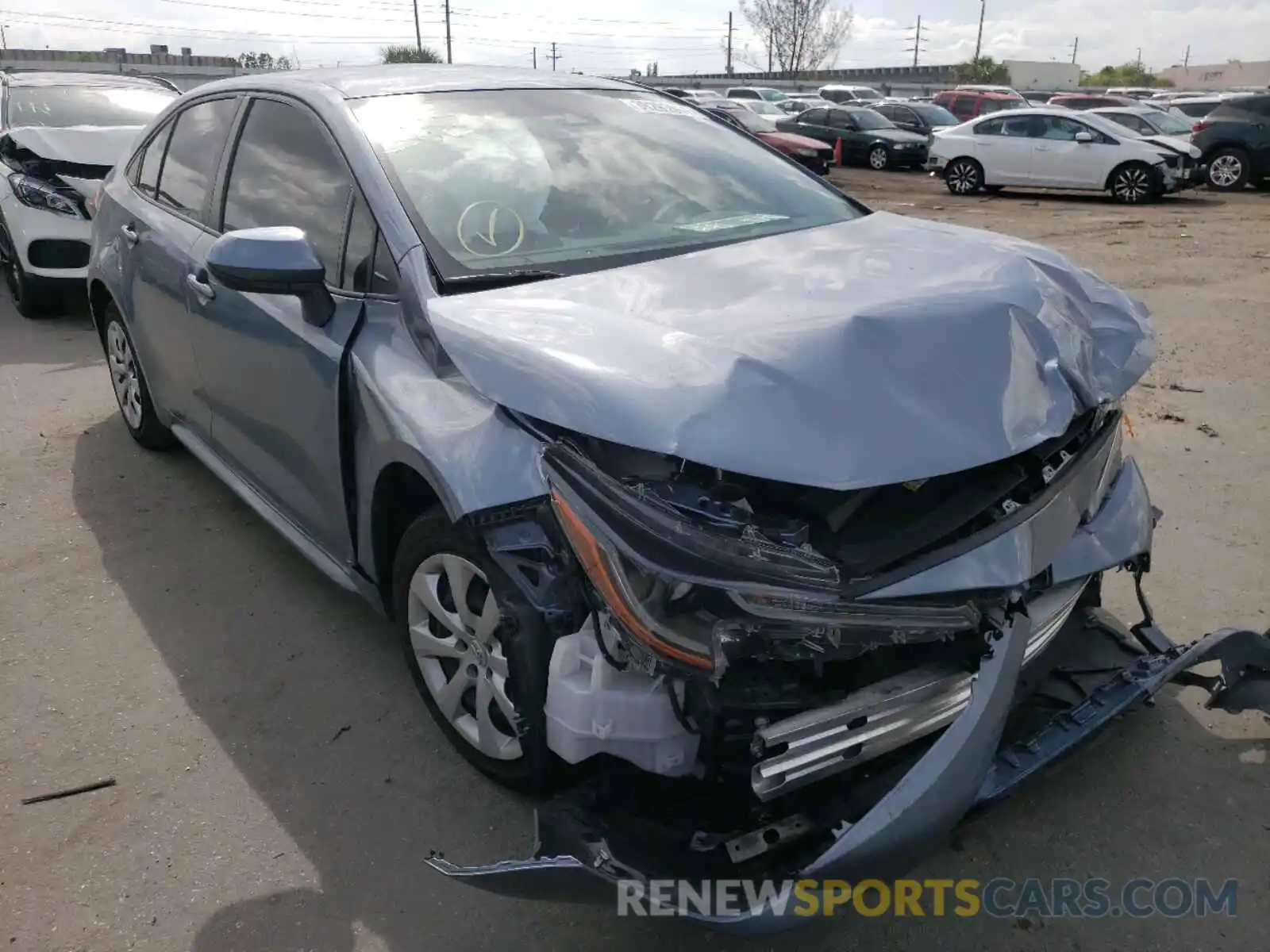 1 Photograph of a damaged car JTDEPRAE2LJ048372 TOYOTA COROLLA 2020