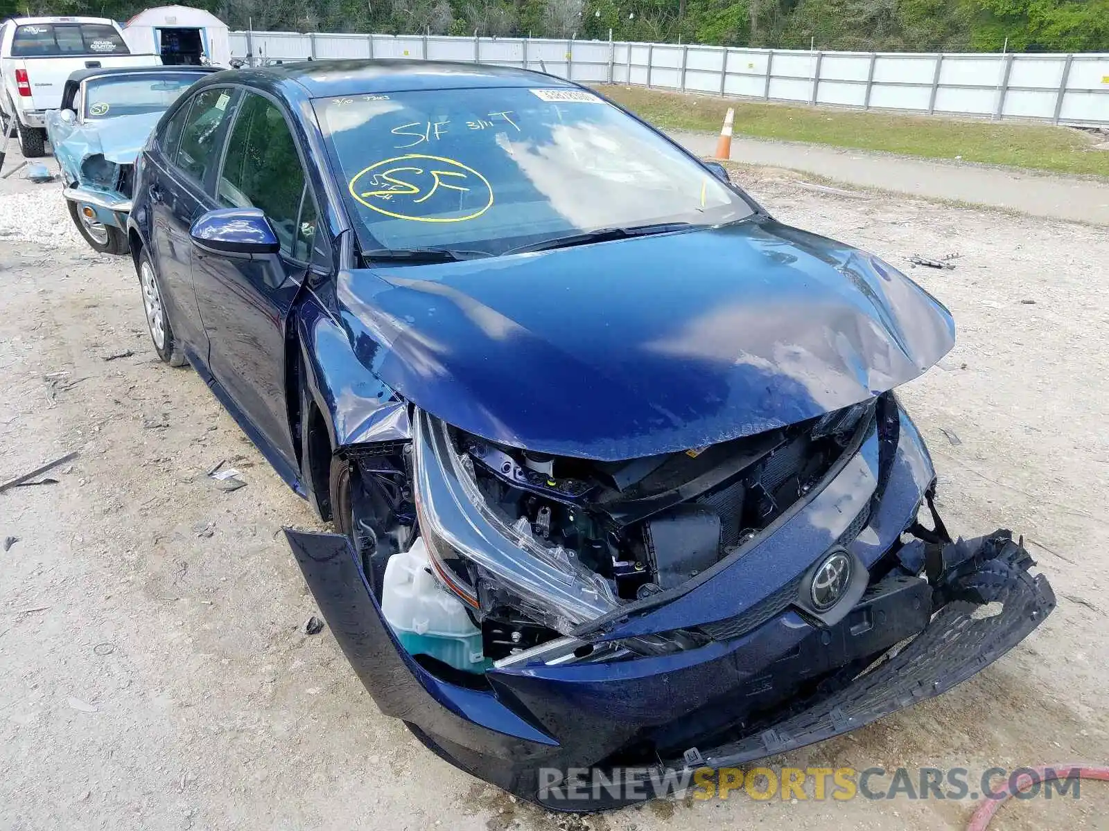 1 Photograph of a damaged car JTDEPRAE2LJ048520 TOYOTA COROLLA 2020