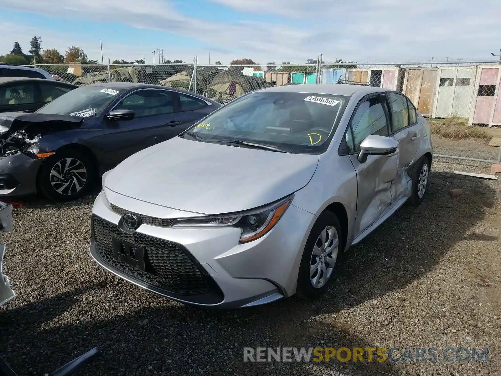 2 Photograph of a damaged car JTDEPRAE2LJ049974 TOYOTA COROLLA 2020