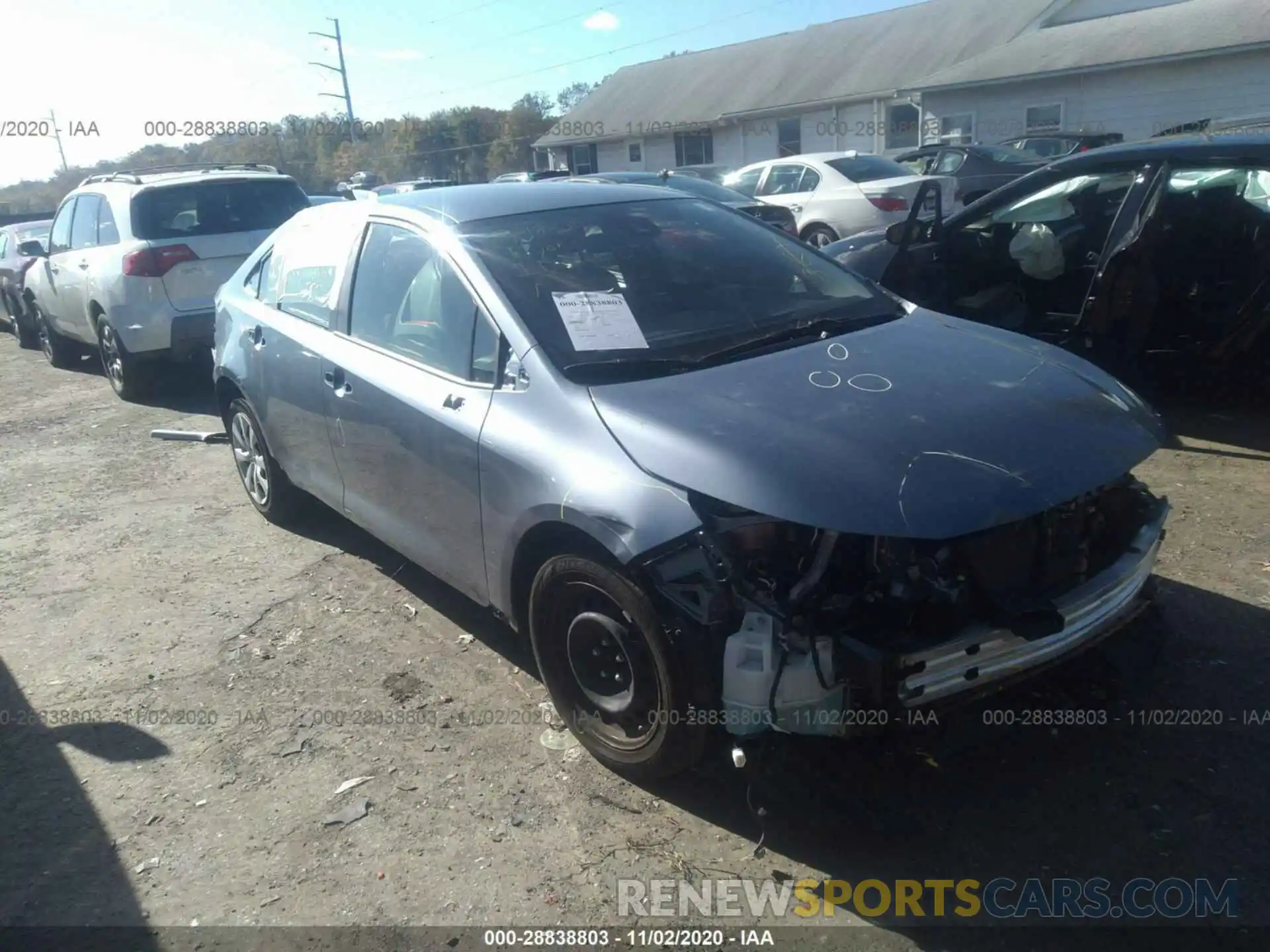 1 Photograph of a damaged car JTDEPRAE2LJ050543 TOYOTA COROLLA 2020