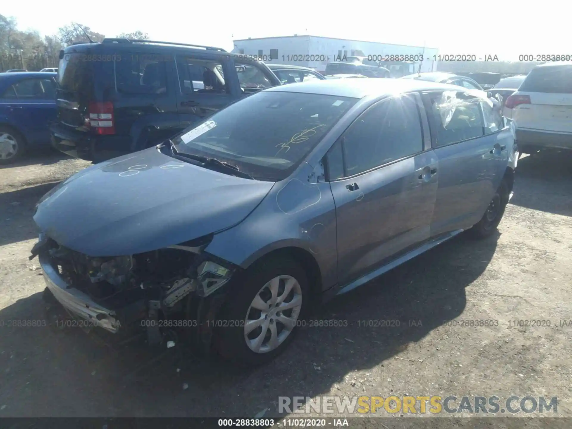 2 Photograph of a damaged car JTDEPRAE2LJ050543 TOYOTA COROLLA 2020