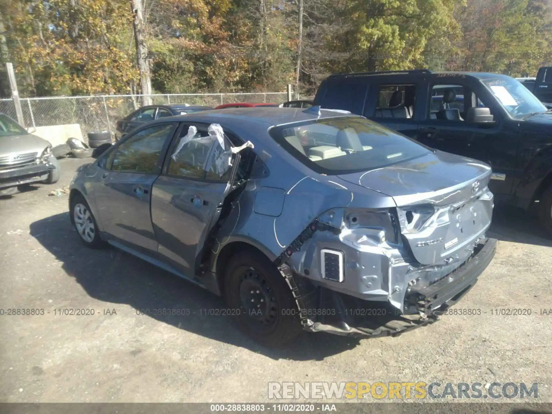 3 Photograph of a damaged car JTDEPRAE2LJ050543 TOYOTA COROLLA 2020