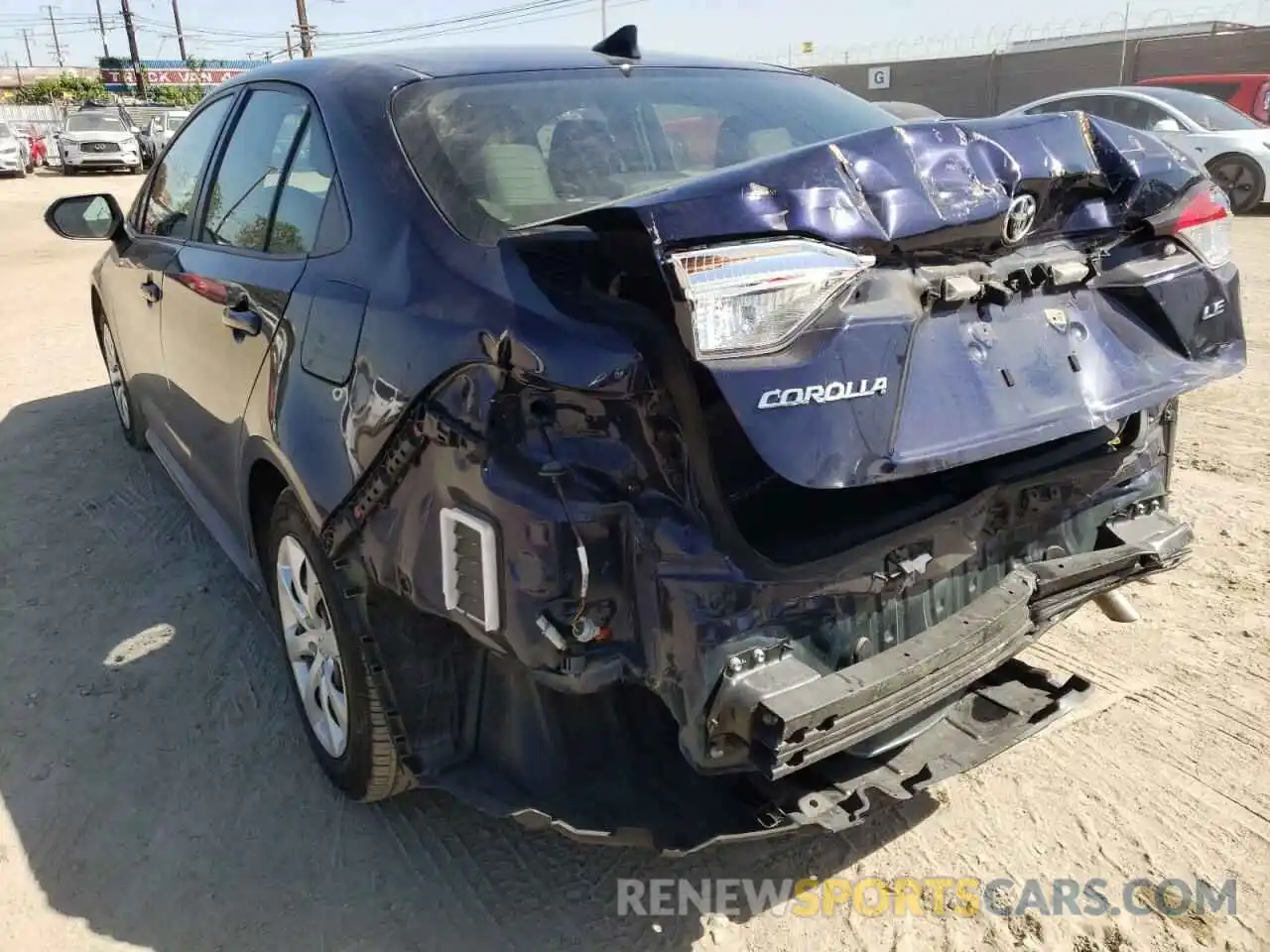 3 Photograph of a damaged car JTDEPRAE2LJ051076 TOYOTA COROLLA 2020