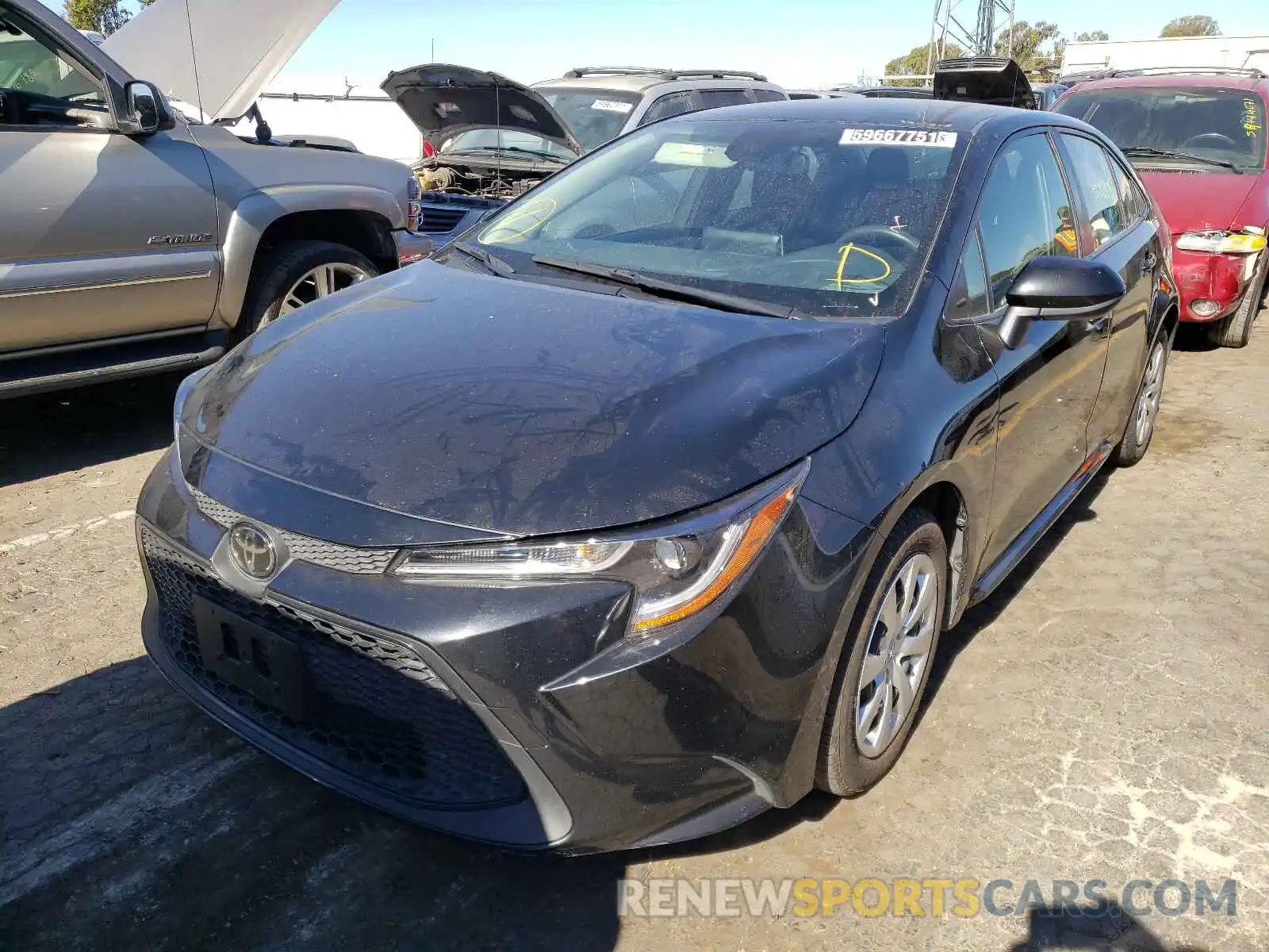 2 Photograph of a damaged car JTDEPRAE2LJ051188 TOYOTA COROLLA 2020