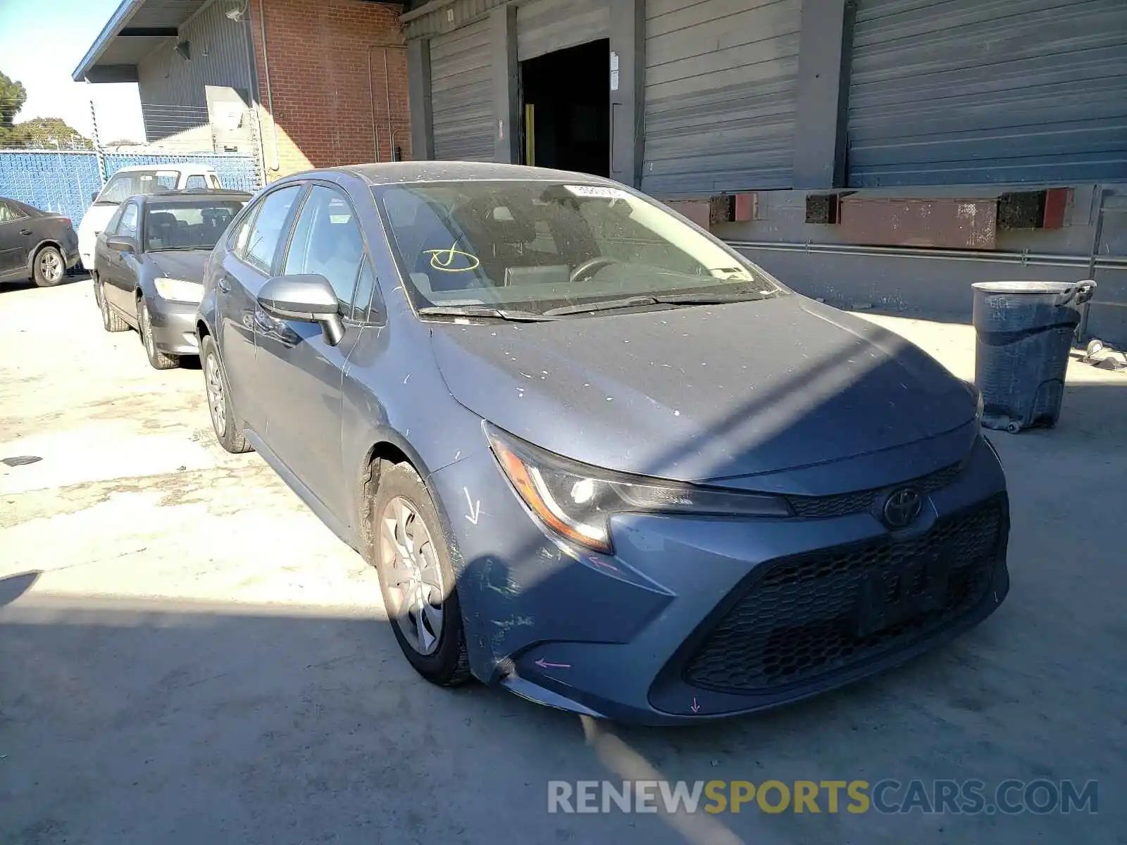 1 Photograph of a damaged car JTDEPRAE2LJ051272 TOYOTA COROLLA 2020