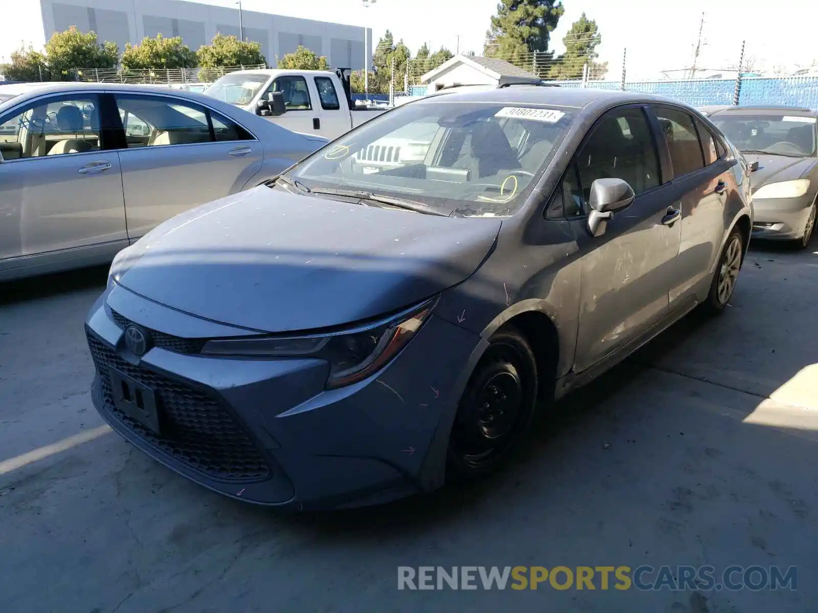 2 Photograph of a damaged car JTDEPRAE2LJ051272 TOYOTA COROLLA 2020