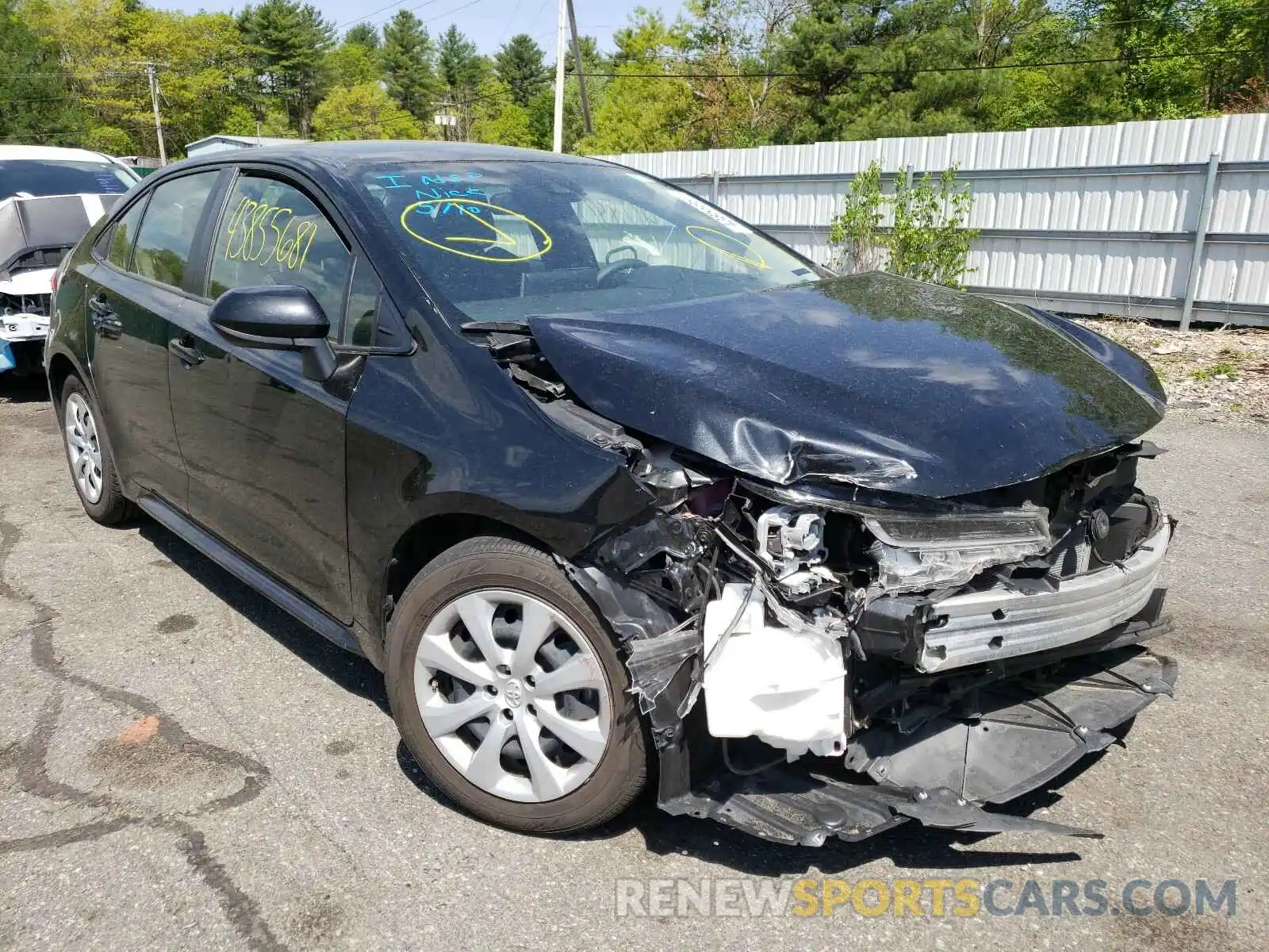 1 Photograph of a damaged car JTDEPRAE2LJ051871 TOYOTA COROLLA 2020