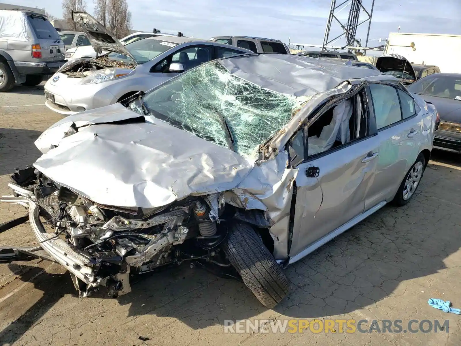 2 Photograph of a damaged car JTDEPRAE2LJ052146 TOYOTA COROLLA 2020