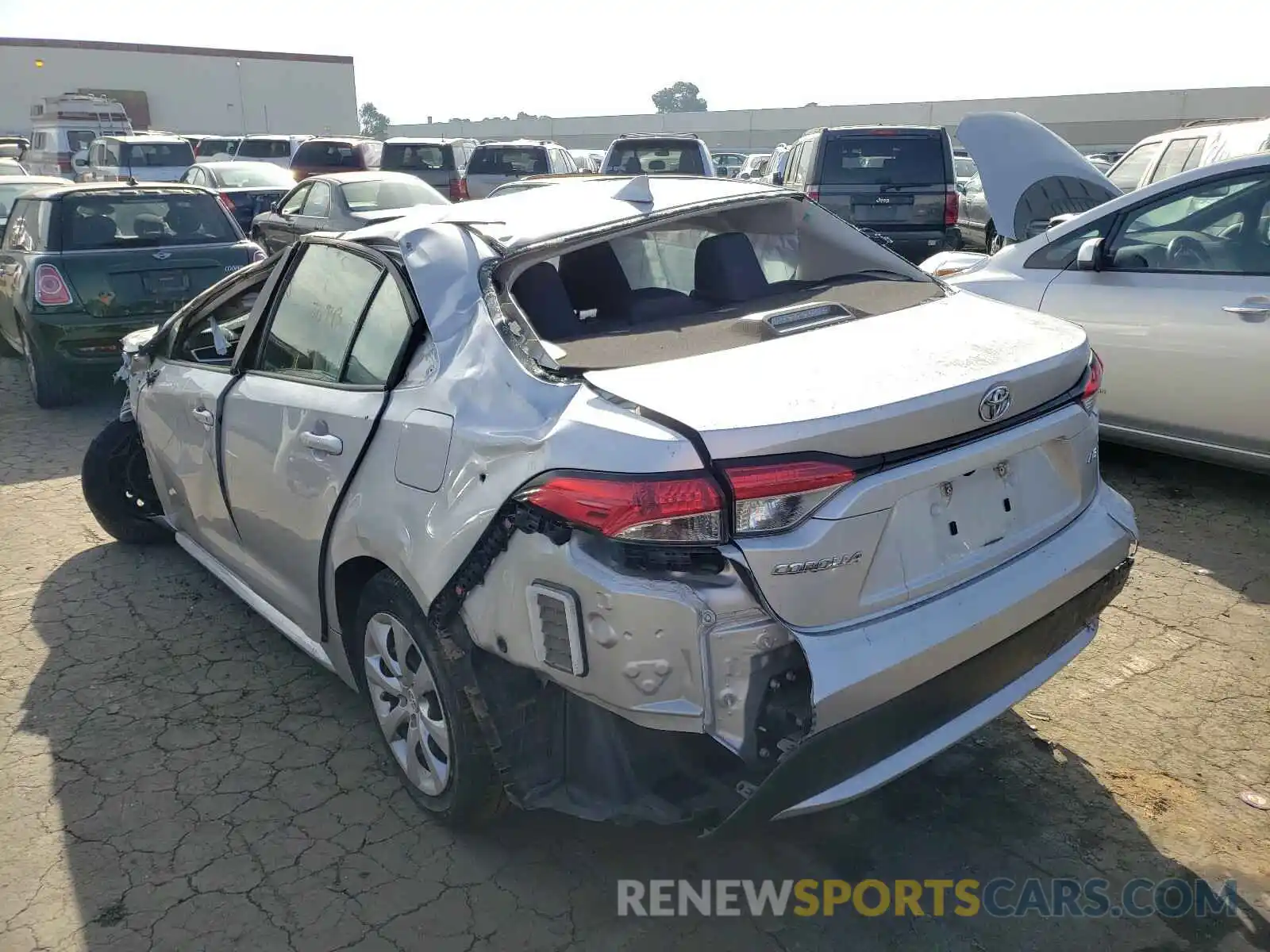 3 Photograph of a damaged car JTDEPRAE2LJ052146 TOYOTA COROLLA 2020