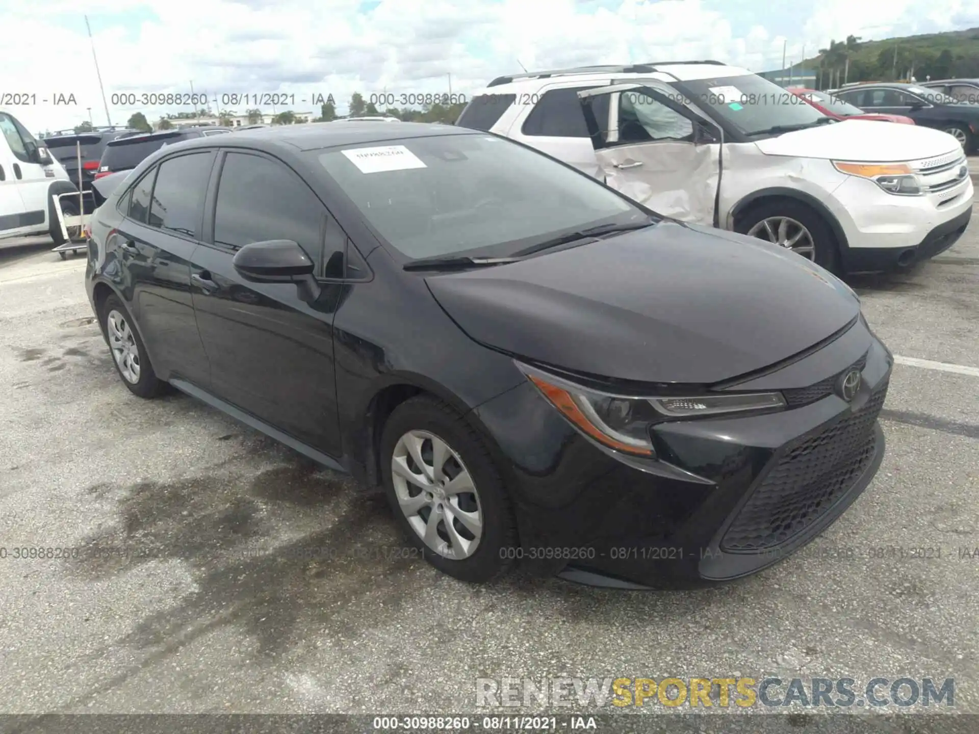 1 Photograph of a damaged car JTDEPRAE2LJ052485 TOYOTA COROLLA 2020