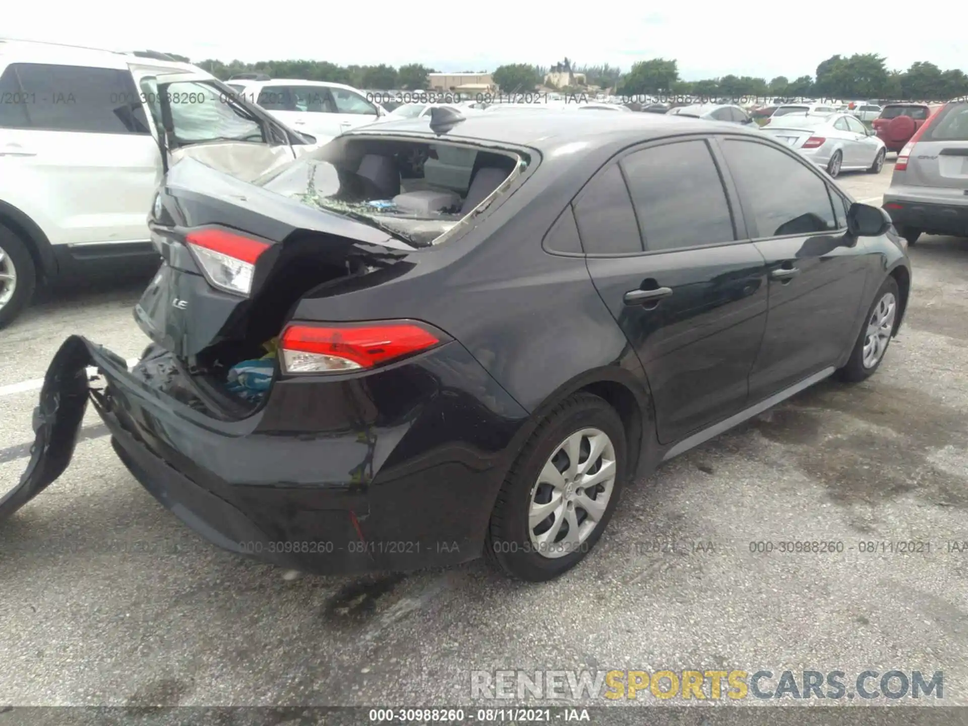 4 Photograph of a damaged car JTDEPRAE2LJ052485 TOYOTA COROLLA 2020