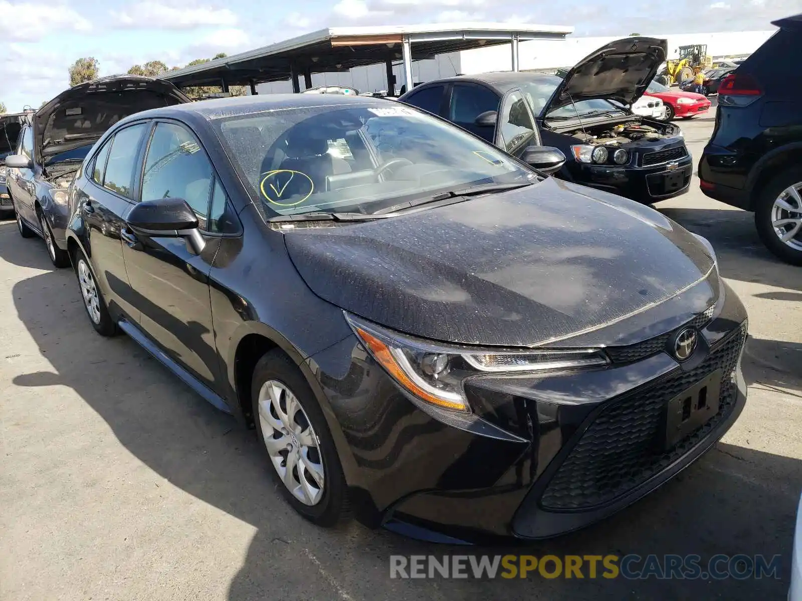 1 Photograph of a damaged car JTDEPRAE2LJ052549 TOYOTA COROLLA 2020