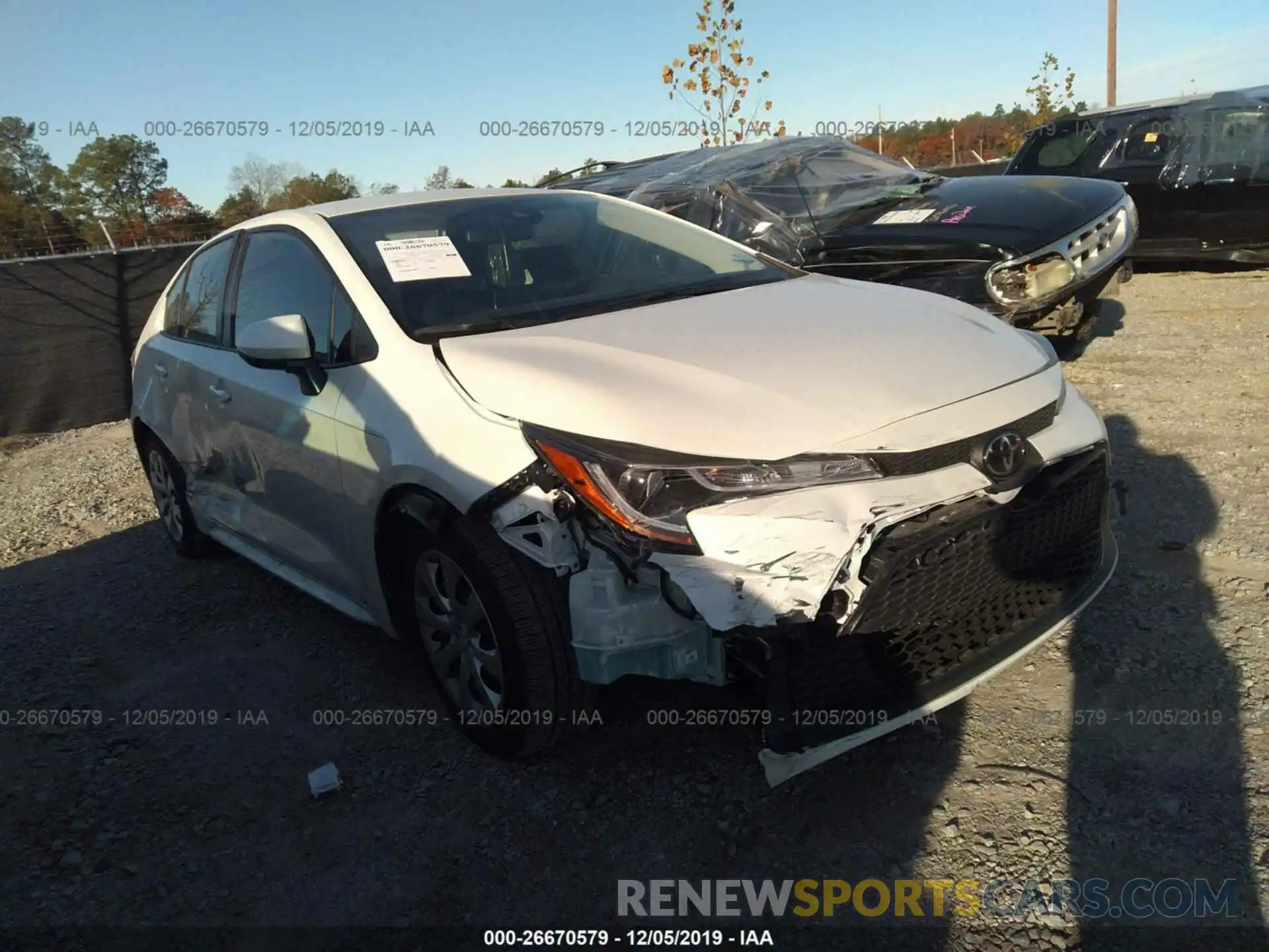 1 Photograph of a damaged car JTDEPRAE2LJ053118 TOYOTA COROLLA 2020