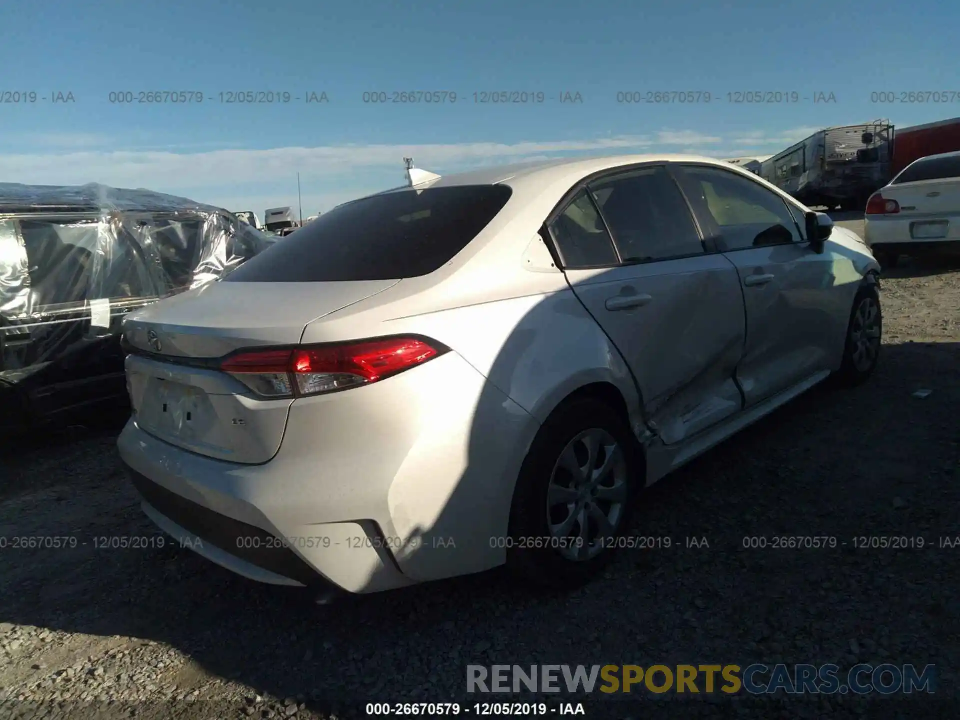 4 Photograph of a damaged car JTDEPRAE2LJ053118 TOYOTA COROLLA 2020