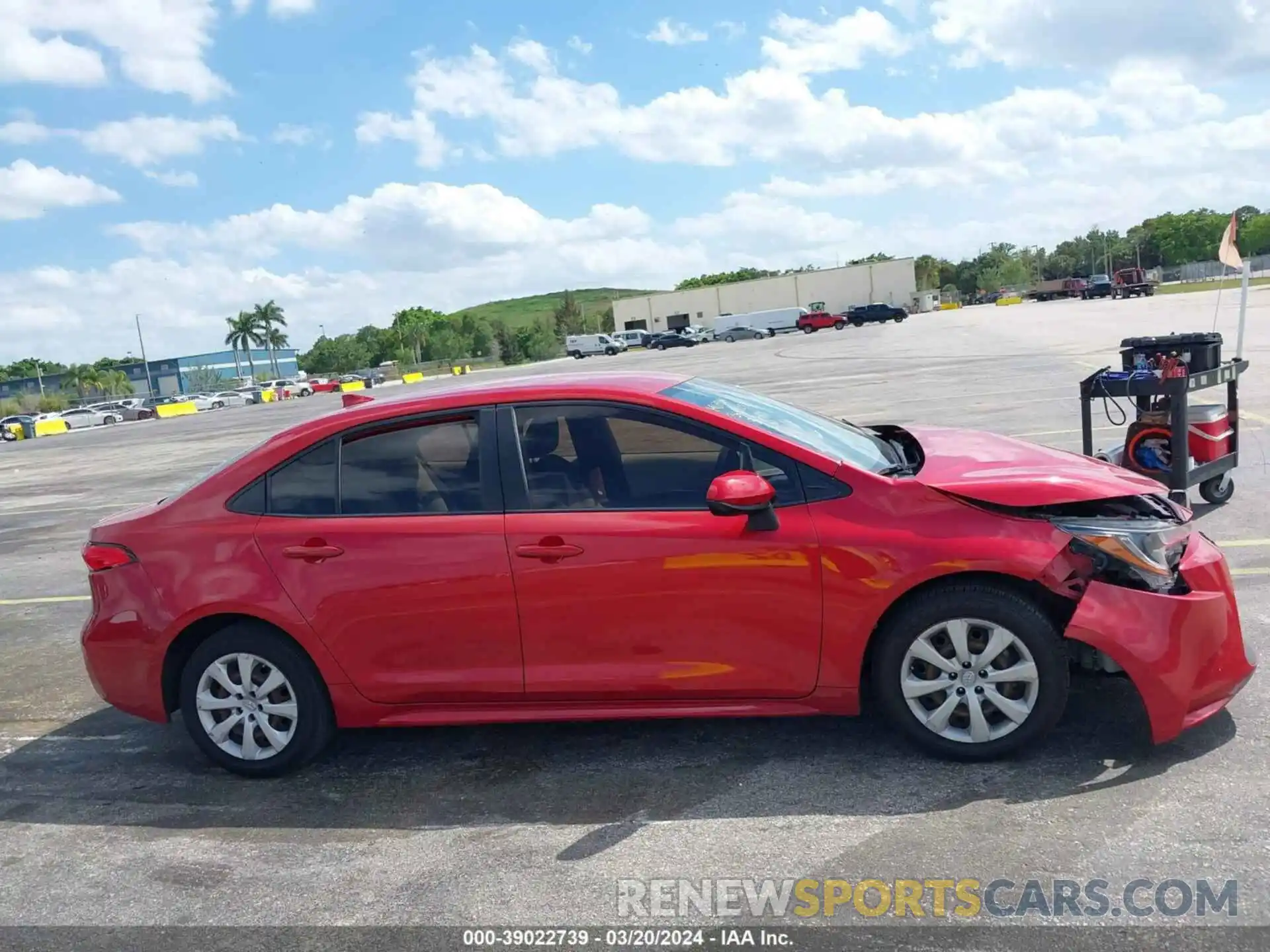 13 Photograph of a damaged car JTDEPRAE2LJ053670 TOYOTA COROLLA 2020