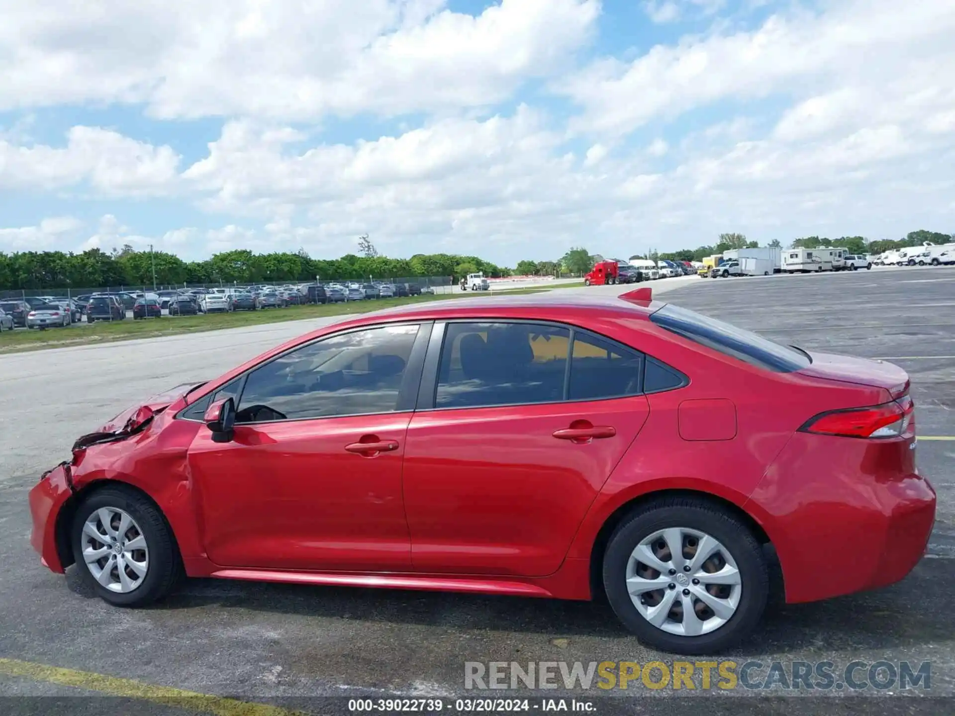 14 Photograph of a damaged car JTDEPRAE2LJ053670 TOYOTA COROLLA 2020