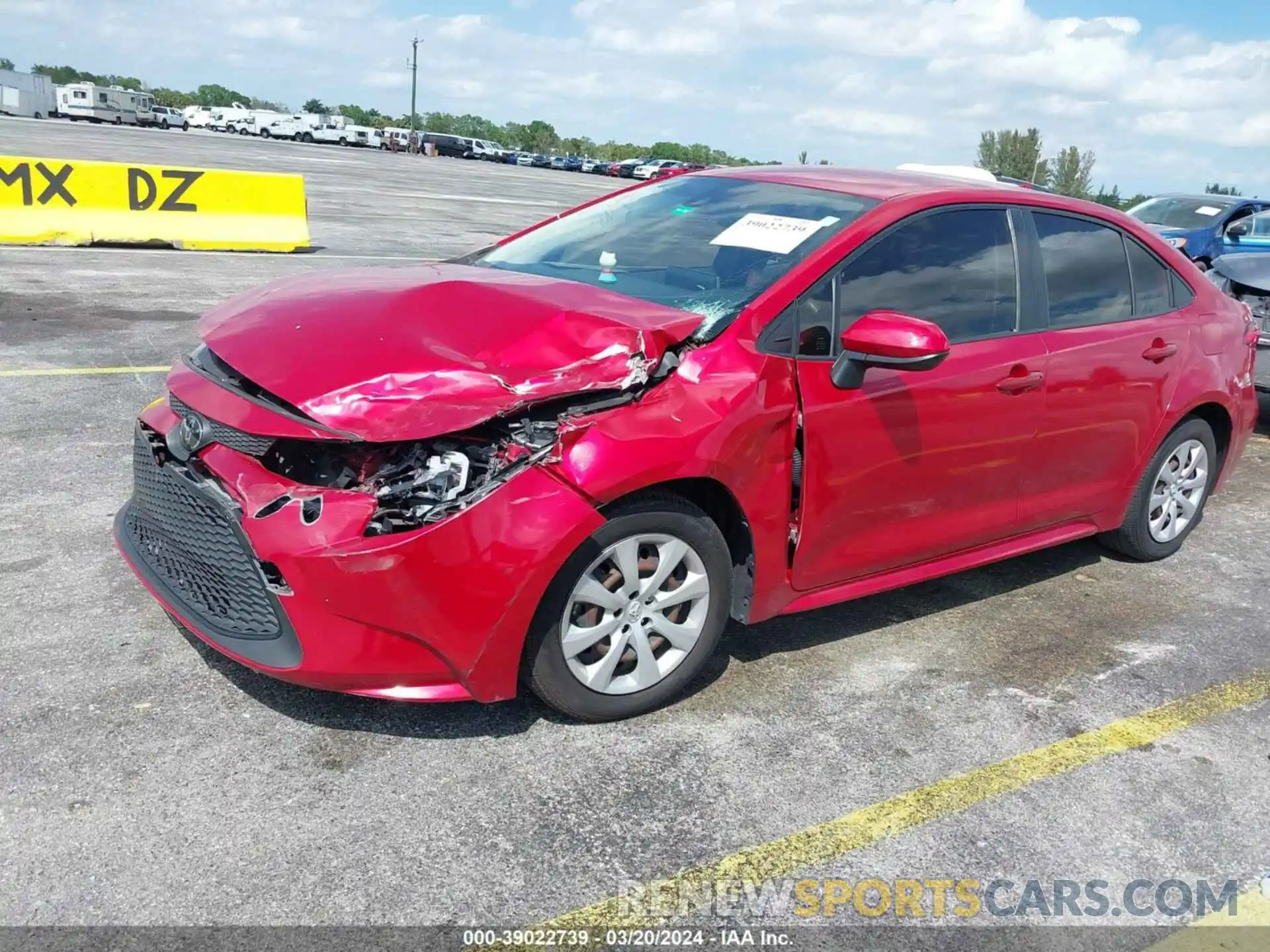 2 Photograph of a damaged car JTDEPRAE2LJ053670 TOYOTA COROLLA 2020