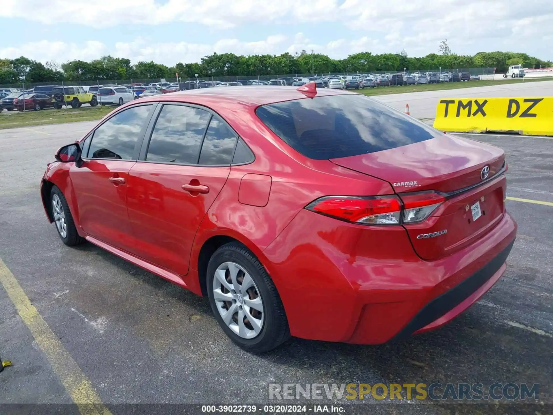 3 Photograph of a damaged car JTDEPRAE2LJ053670 TOYOTA COROLLA 2020