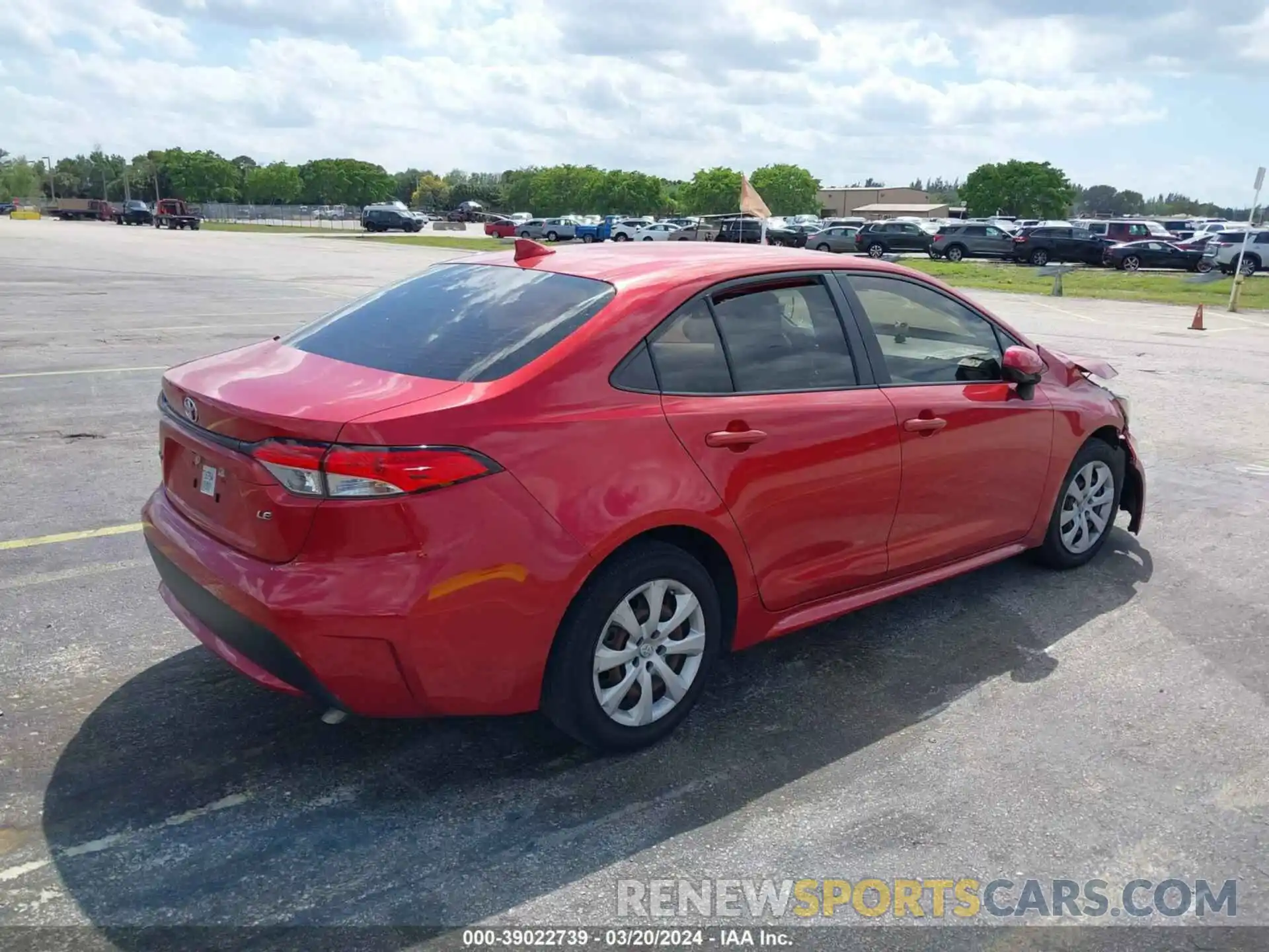 4 Photograph of a damaged car JTDEPRAE2LJ053670 TOYOTA COROLLA 2020