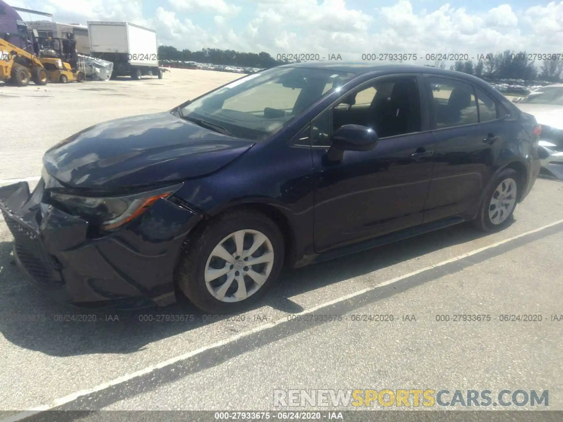 2 Photograph of a damaged car JTDEPRAE2LJ053720 TOYOTA COROLLA 2020