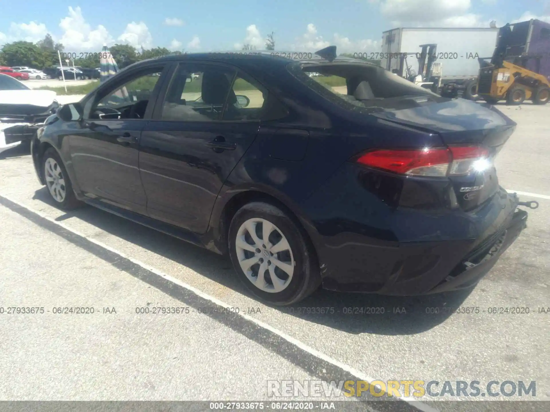 3 Photograph of a damaged car JTDEPRAE2LJ053720 TOYOTA COROLLA 2020