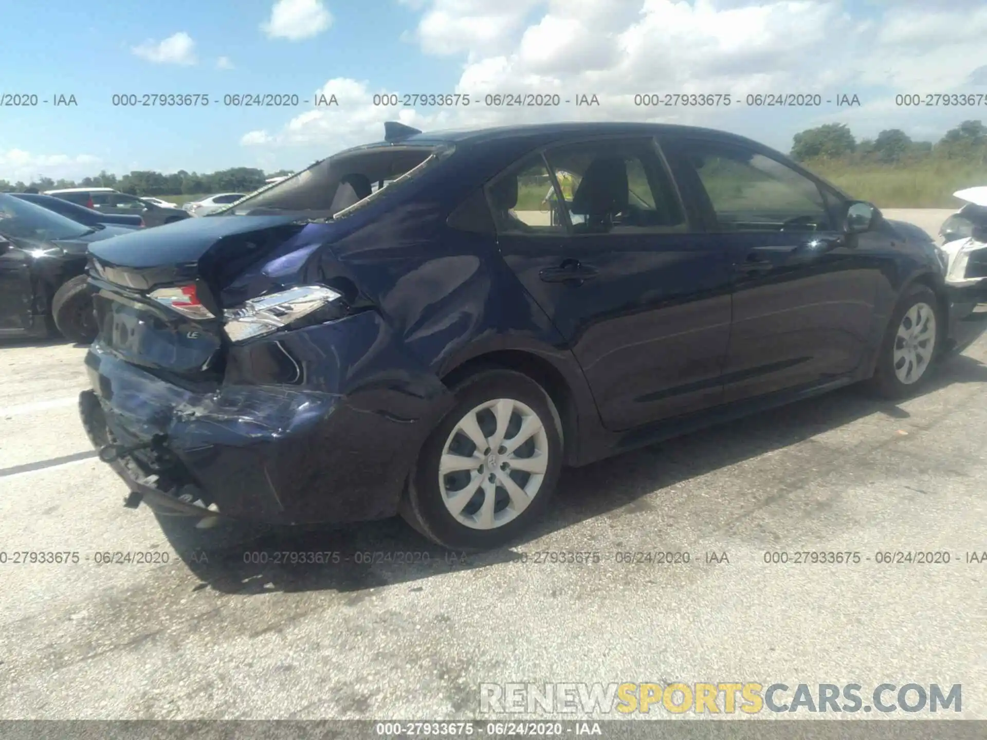 4 Photograph of a damaged car JTDEPRAE2LJ053720 TOYOTA COROLLA 2020