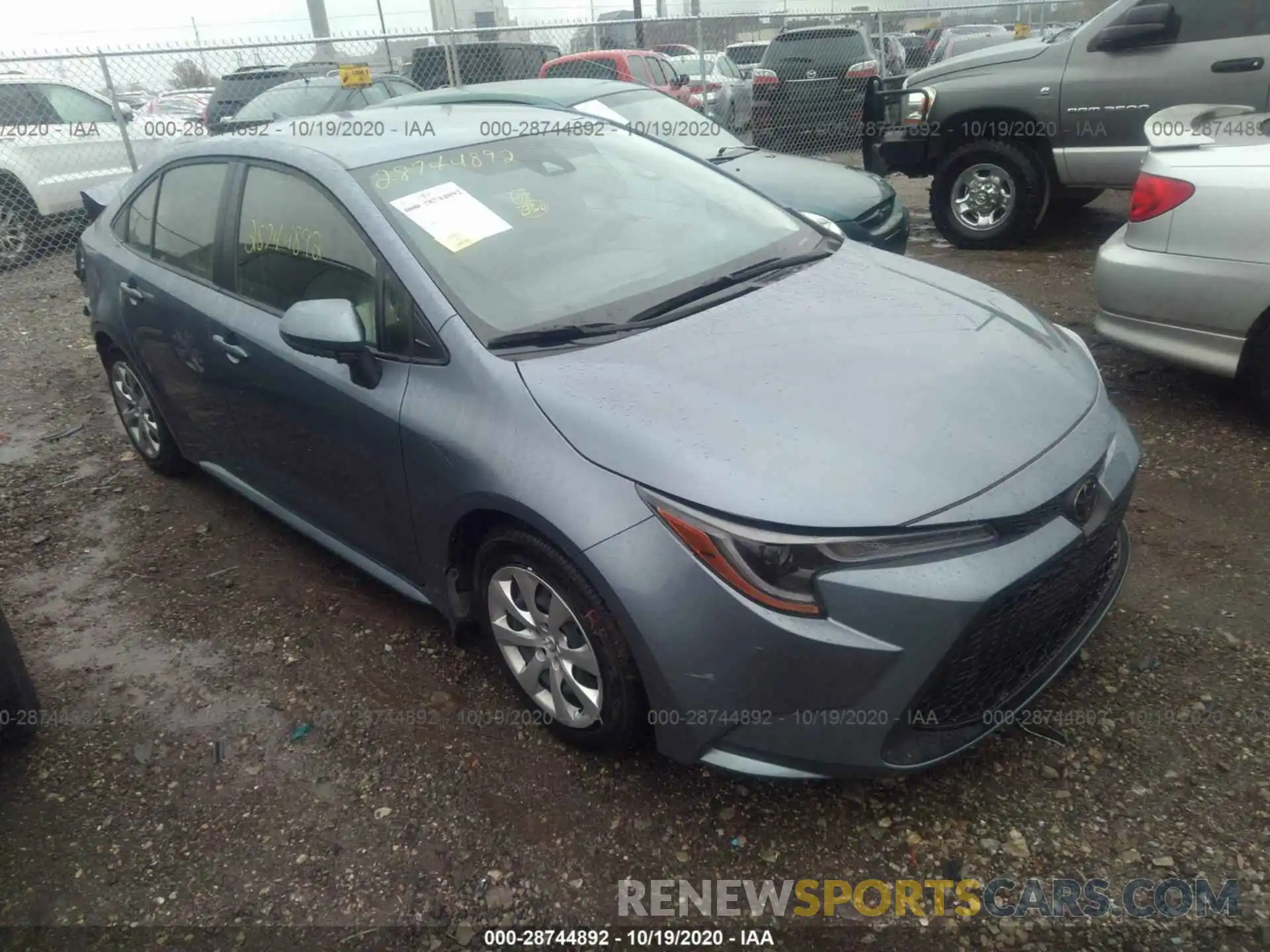 1 Photograph of a damaged car JTDEPRAE2LJ054091 TOYOTA COROLLA 2020