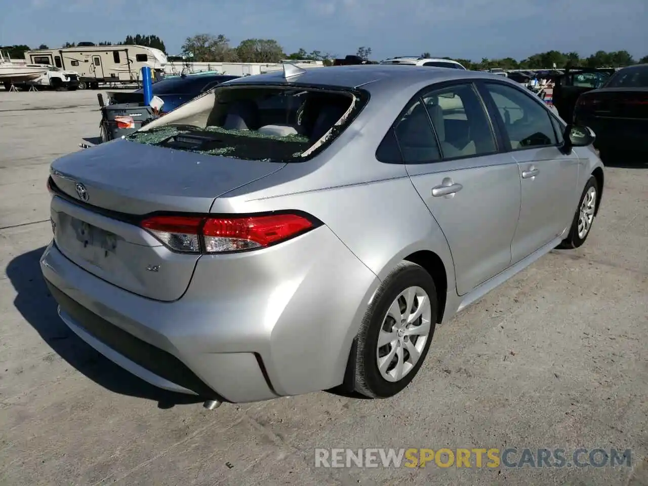 4 Photograph of a damaged car JTDEPRAE2LJ055113 TOYOTA COROLLA 2020