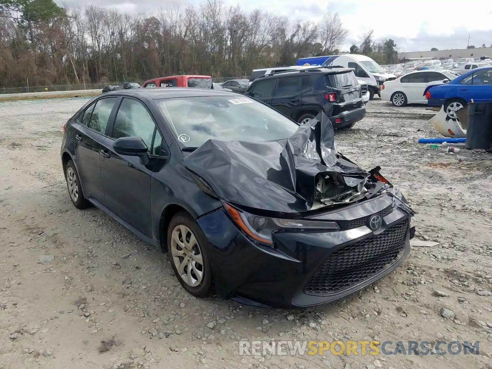 1 Photograph of a damaged car JTDEPRAE2LJ055466 TOYOTA COROLLA 2020