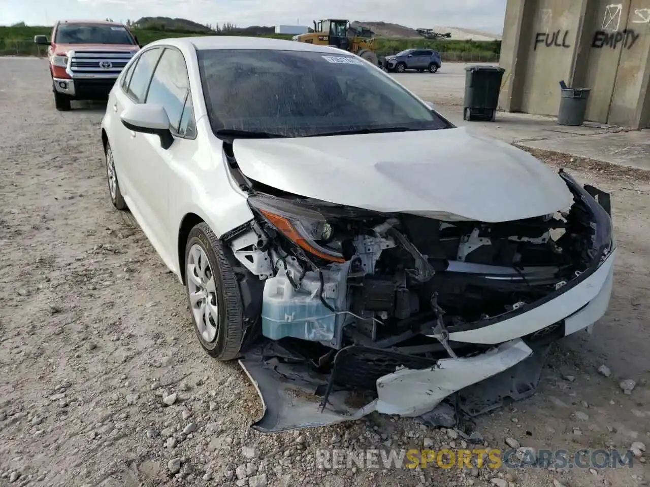 1 Photograph of a damaged car JTDEPRAE2LJ056276 TOYOTA COROLLA 2020