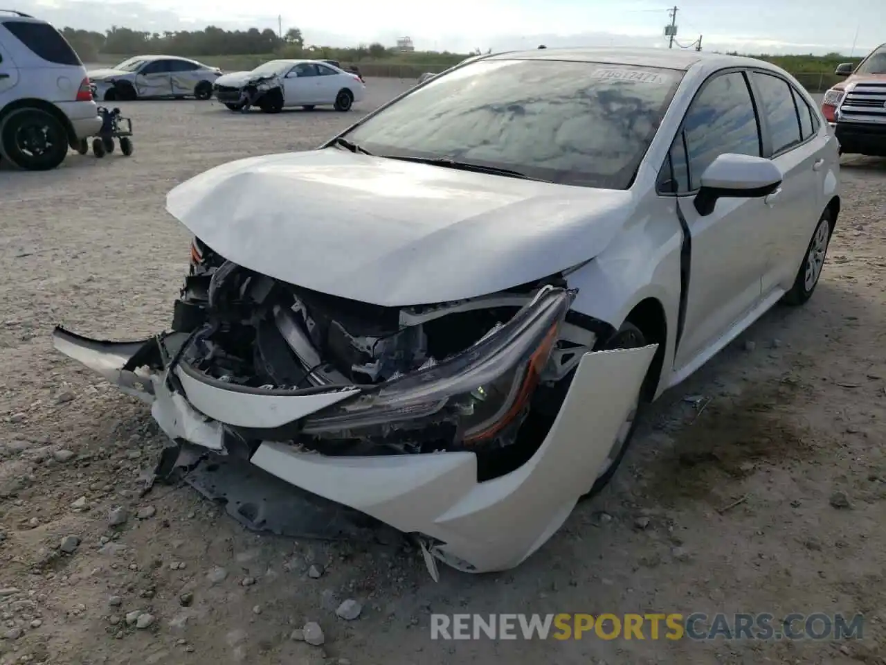 2 Photograph of a damaged car JTDEPRAE2LJ056276 TOYOTA COROLLA 2020