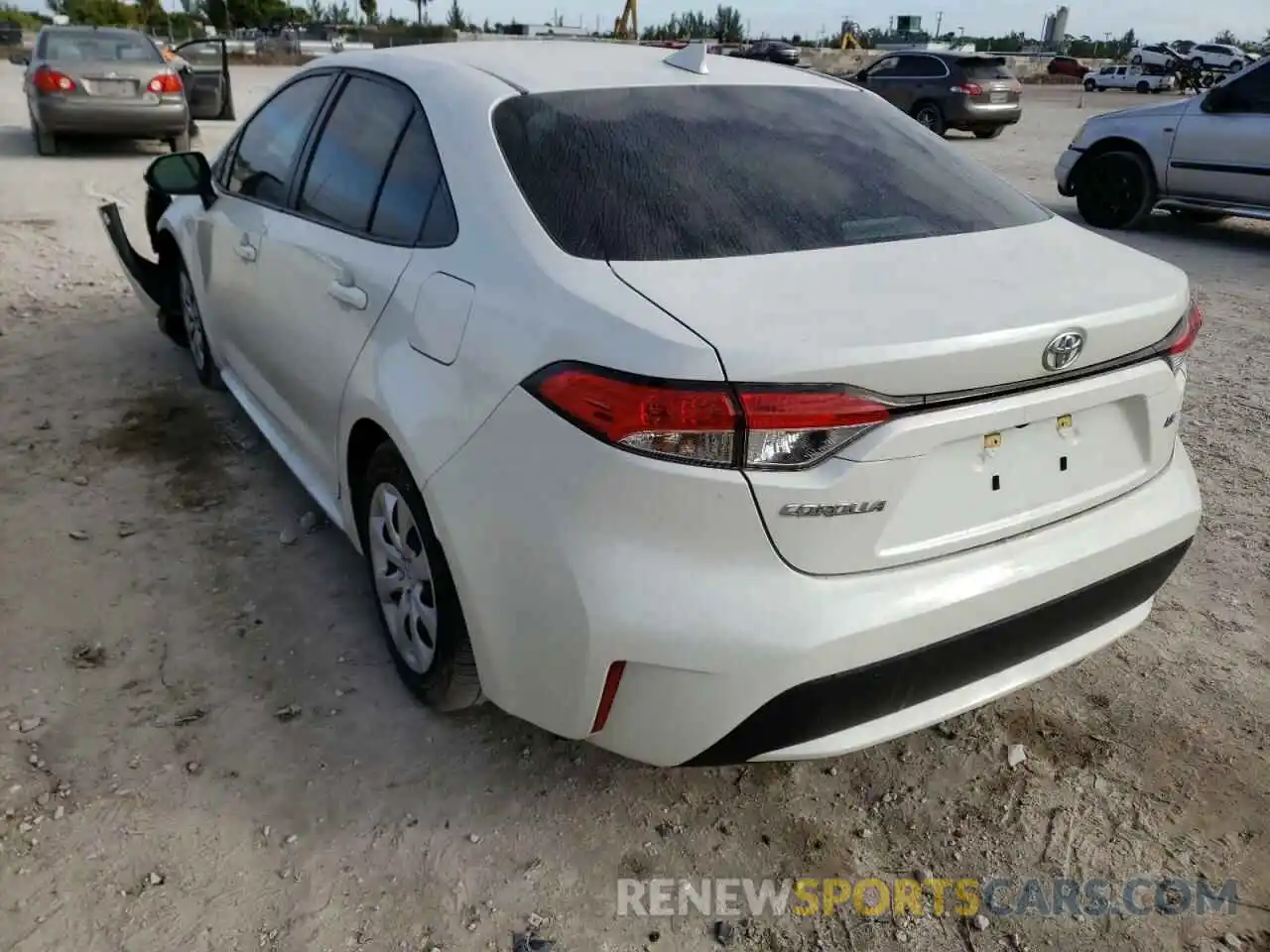 3 Photograph of a damaged car JTDEPRAE2LJ056276 TOYOTA COROLLA 2020