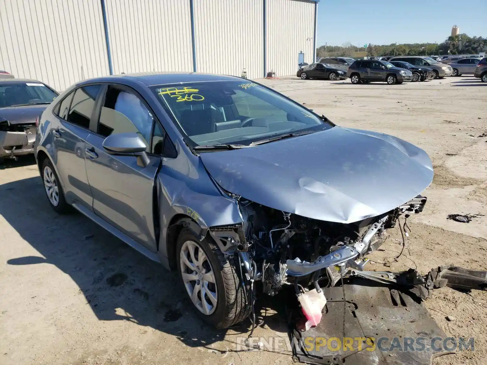 1 Photograph of a damaged car JTDEPRAE2LJ057900 TOYOTA COROLLA 2020