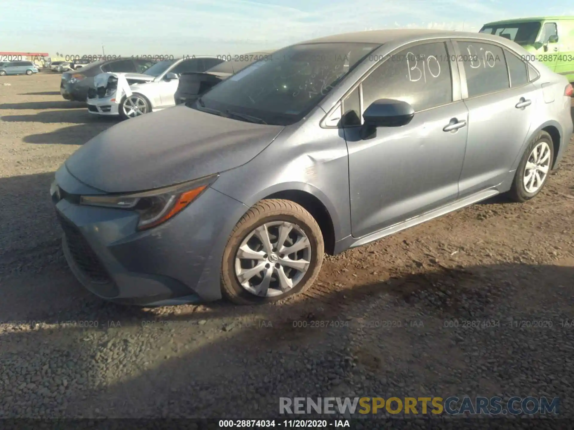 2 Photograph of a damaged car JTDEPRAE2LJ058058 TOYOTA COROLLA 2020